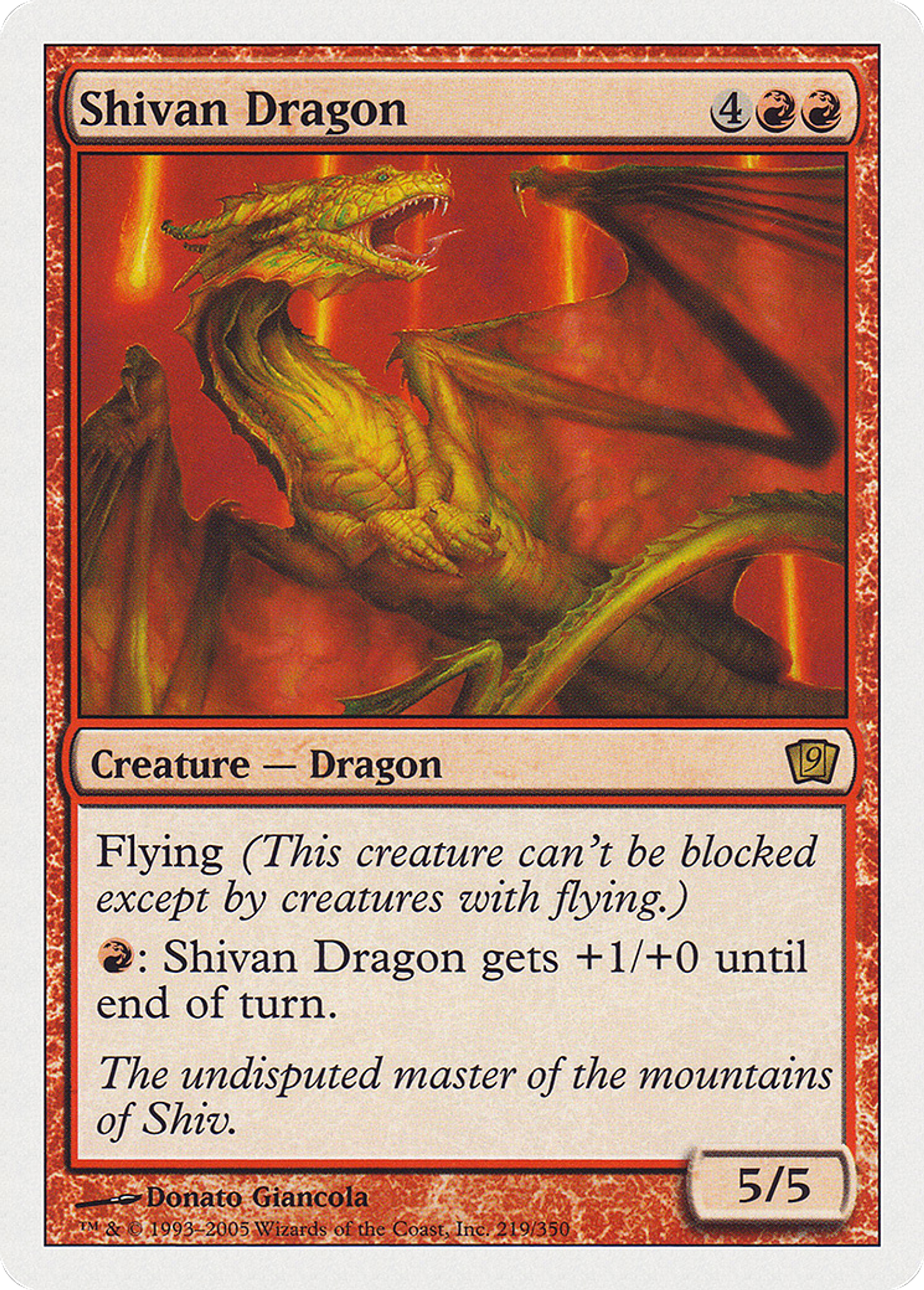 Dragon shivân — Ninth Edition — Magic: The Gathering