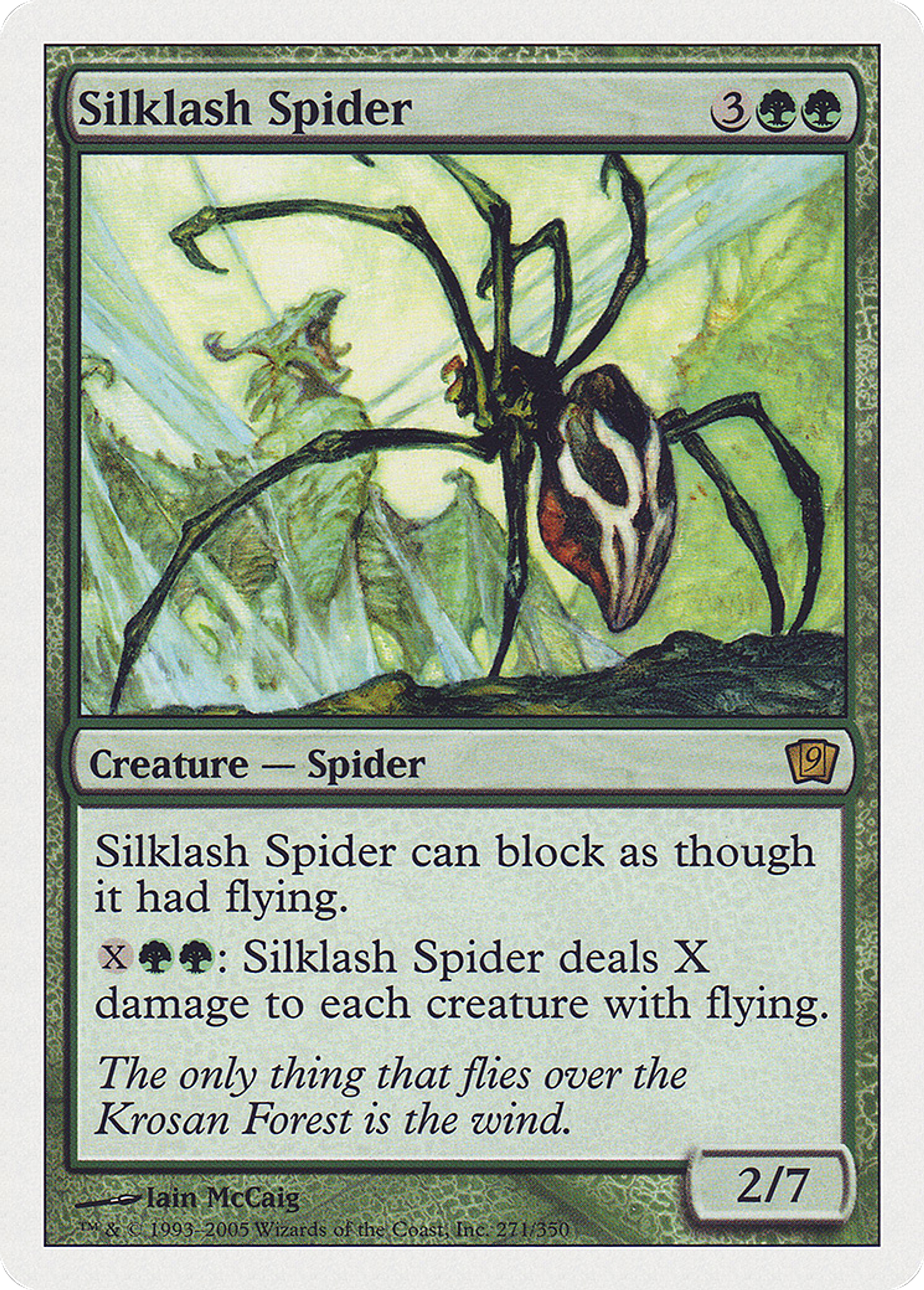 Araignée fouettesoie — Ninth Edition — Magic: The Gathering
