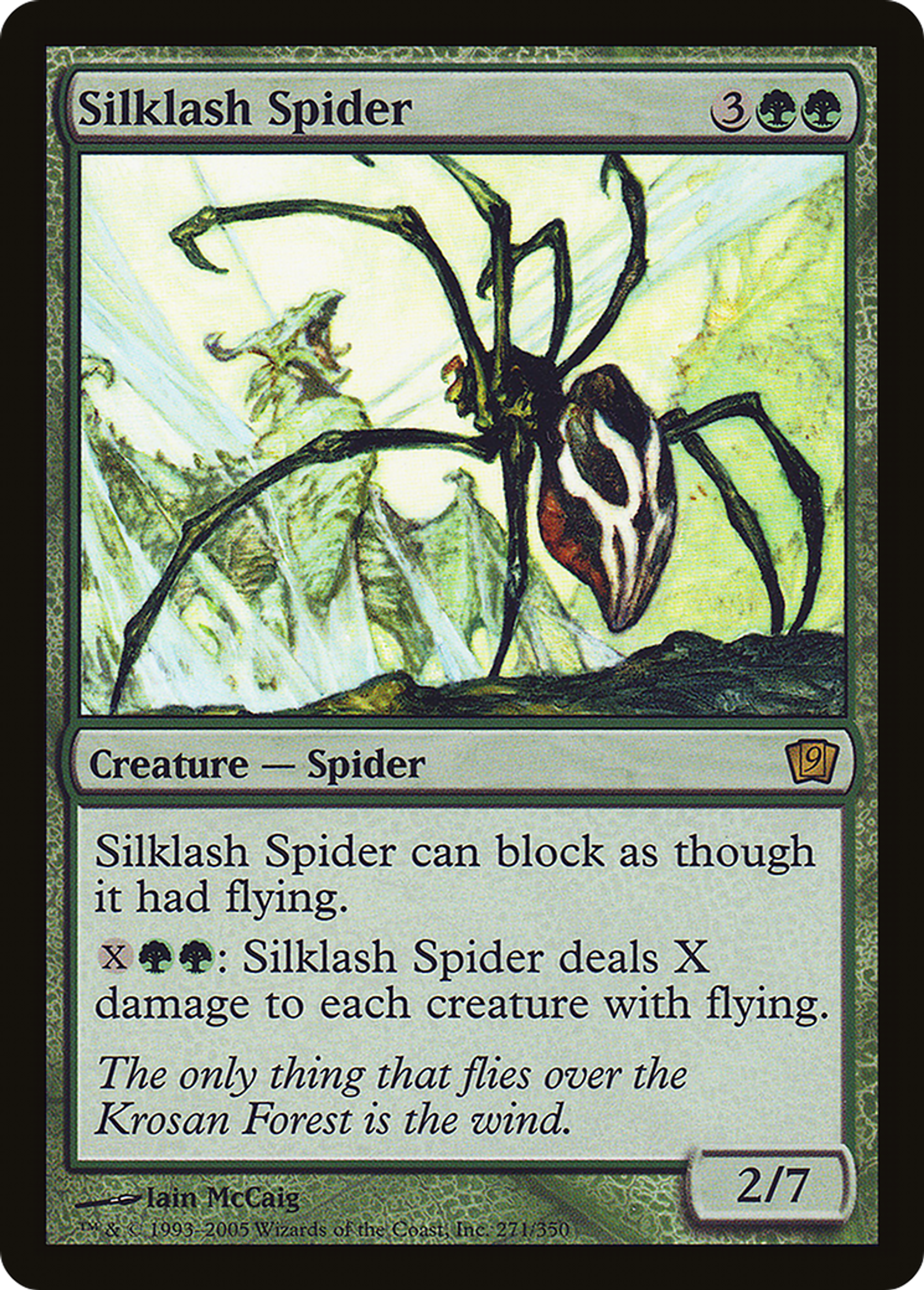 Araignée fouettesoie — Ninth Edition — Magic: The Gathering