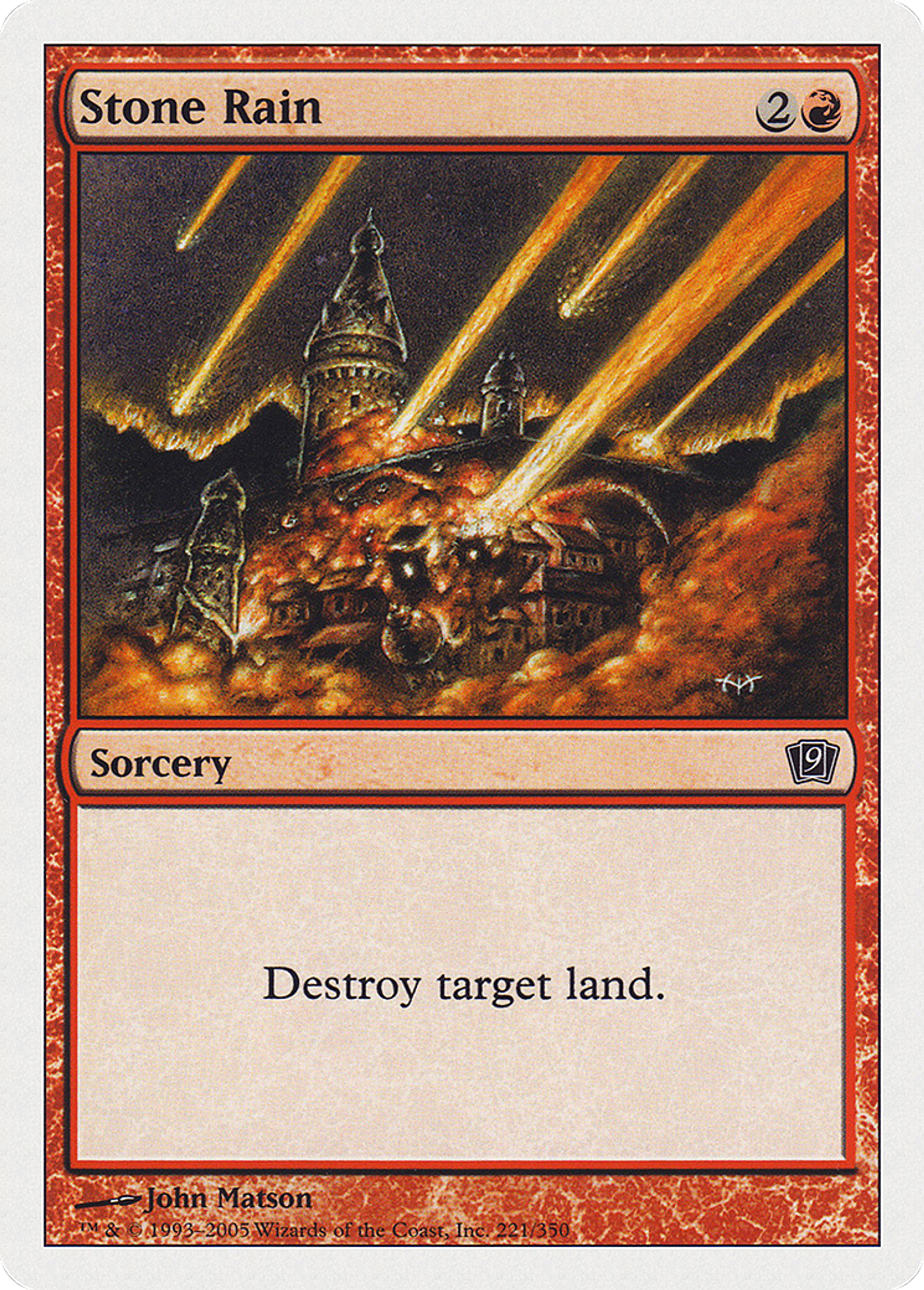 Pluie de pierres — Ninth Edition — Magic: The Gathering