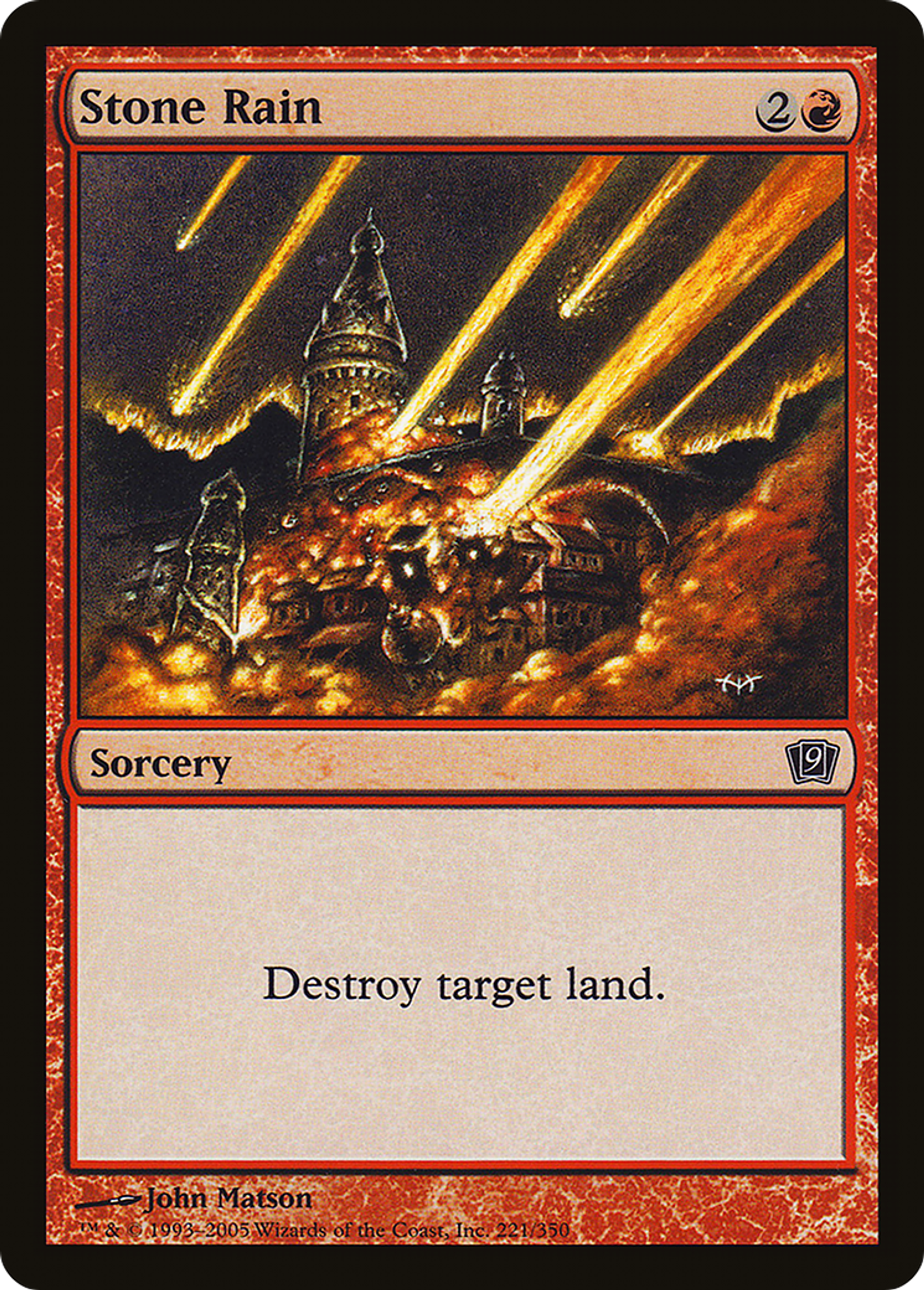 Pluie de pierres — Ninth Edition — Magic: The Gathering