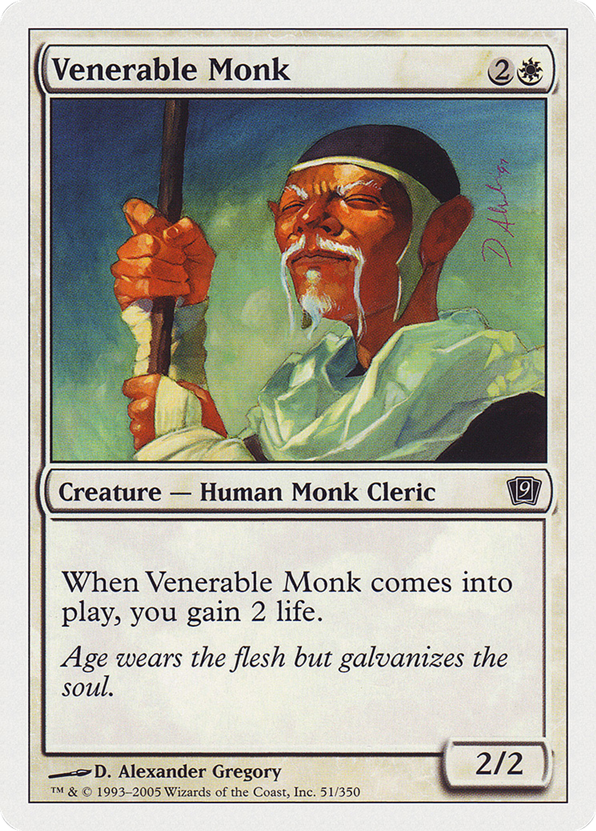 Moine vénérable — Ninth Edition — Magic: The Gathering