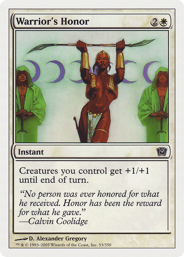 Warrior's Honor — Ninth Edition — Magic: The Gathering