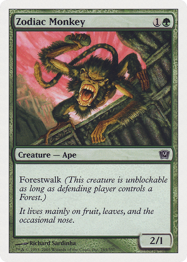 Zodiac Monkey — Ninth Edition — Magic: The Gathering