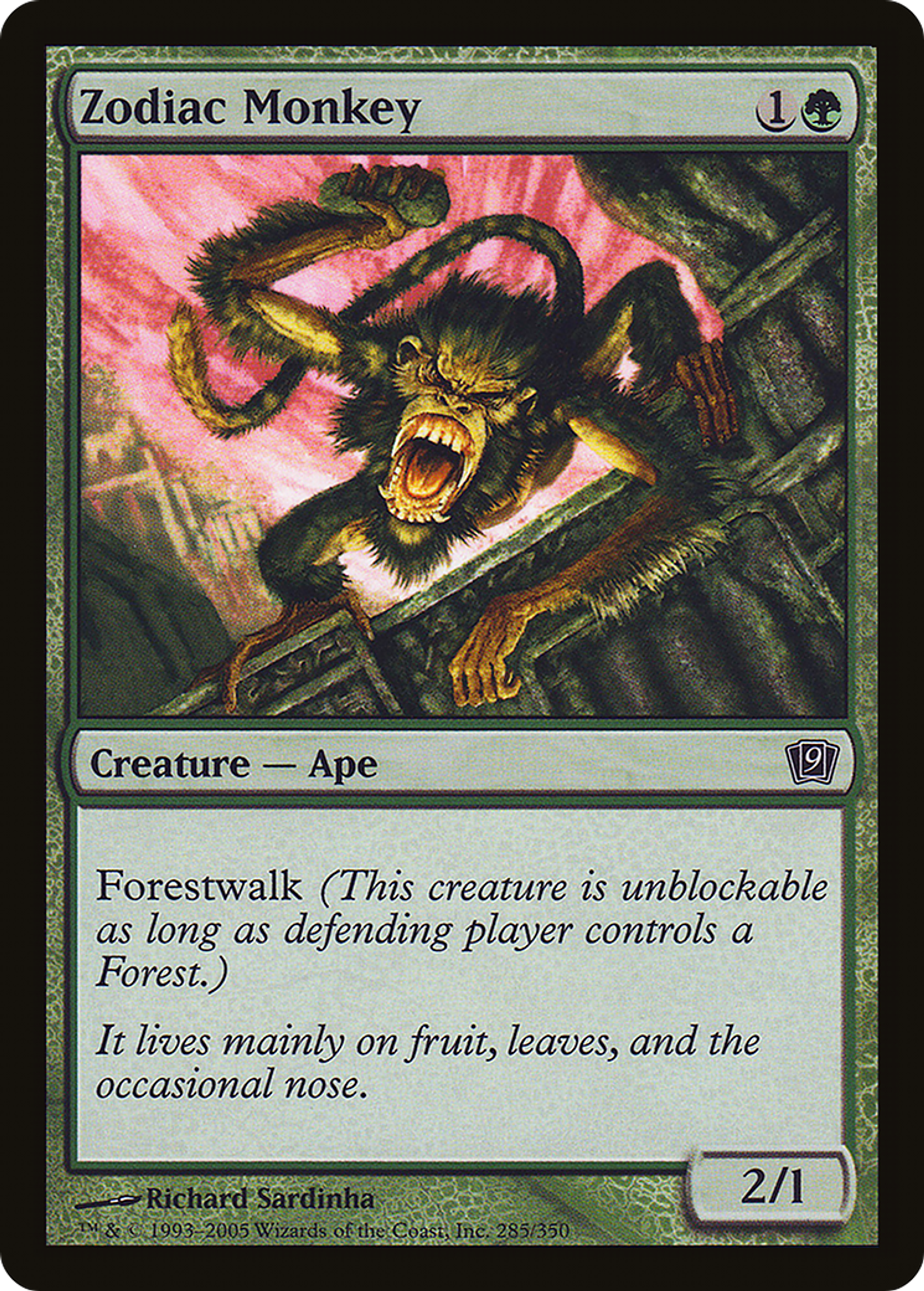Zodiac Monkey — Ninth Edition — Magic: The Gathering