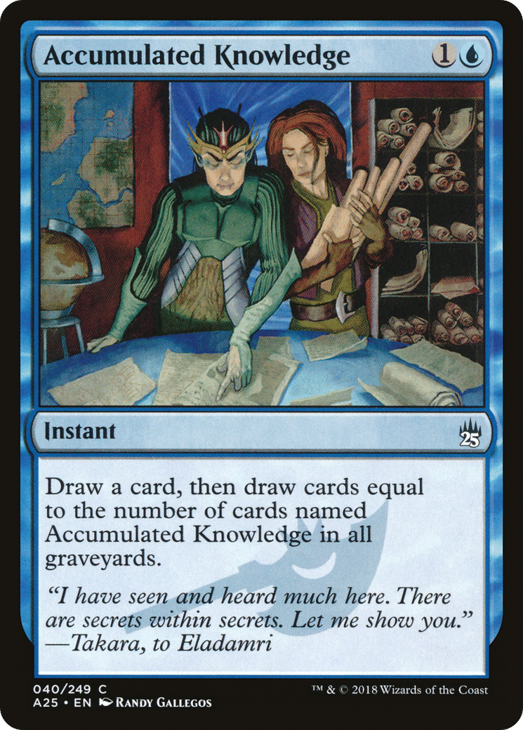 Accumulated Knowledge — Masters 25 — Magic: The Gathering