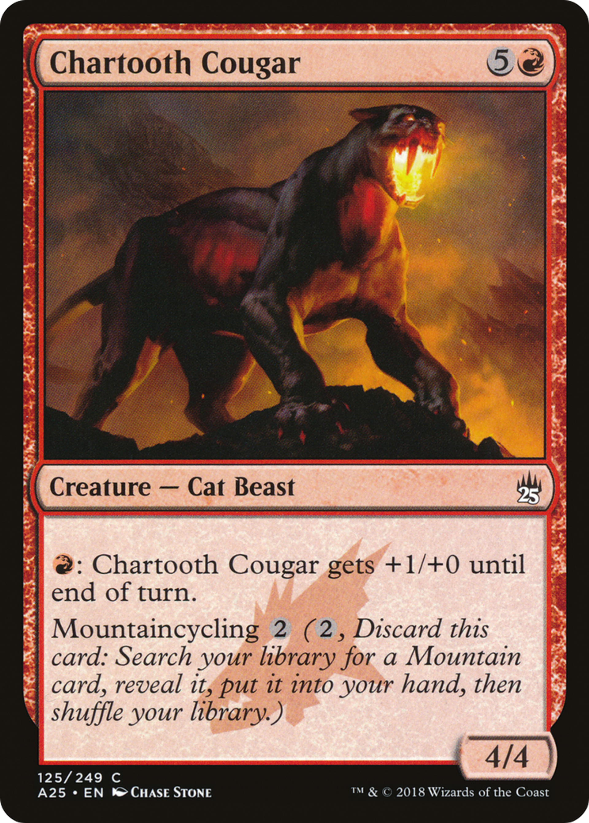 Chartooth Cougar — Masters 25 — Magic: The Gathering