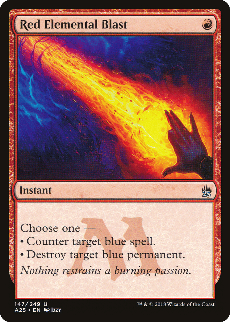 Red Elemental Blast — Masters 25 — Magic: The Gathering