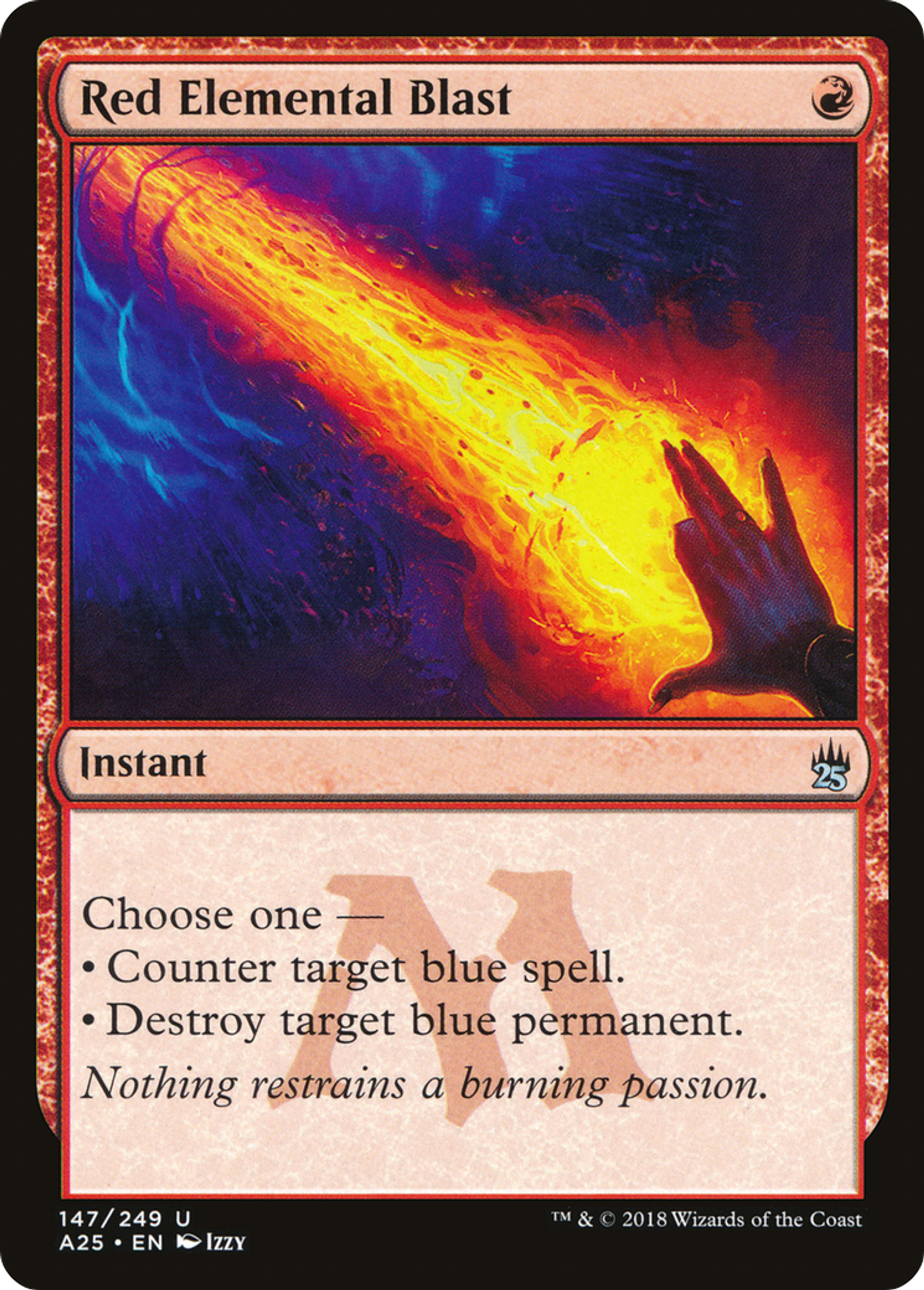 Red Elemental Blast — Masters 25 — Magic: The Gathering