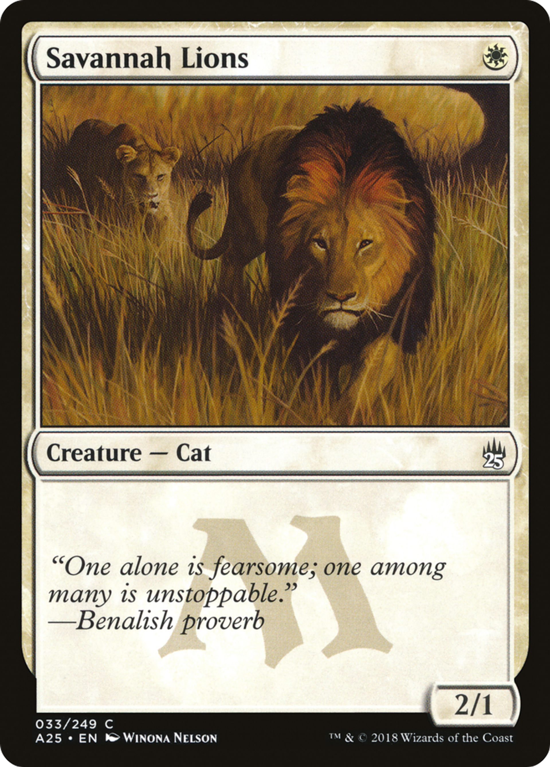 Savannah Lions — Masters 25 — Magic: The Gathering