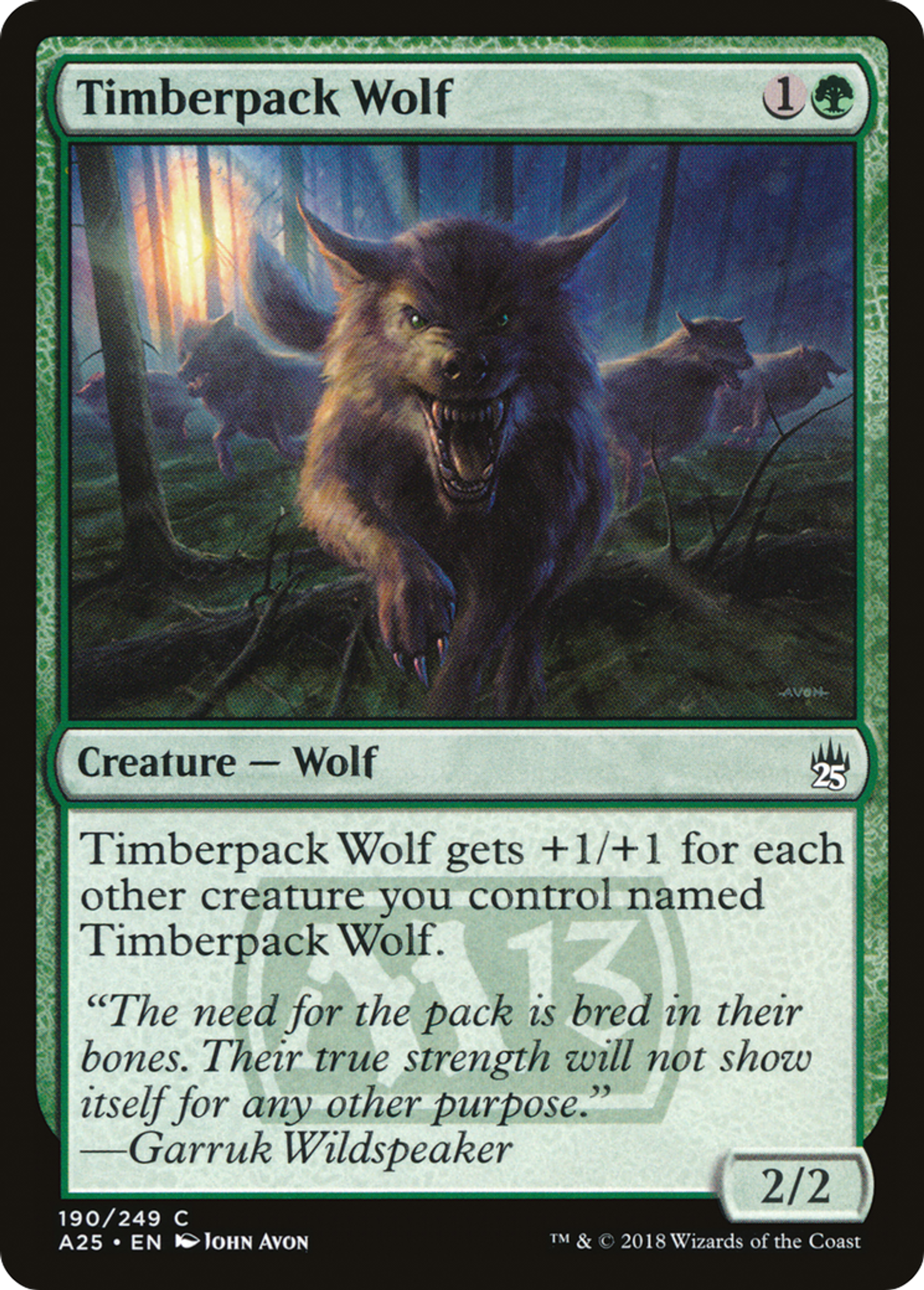 Timberpack Wolf — Masters 25 — Magic: The Gathering