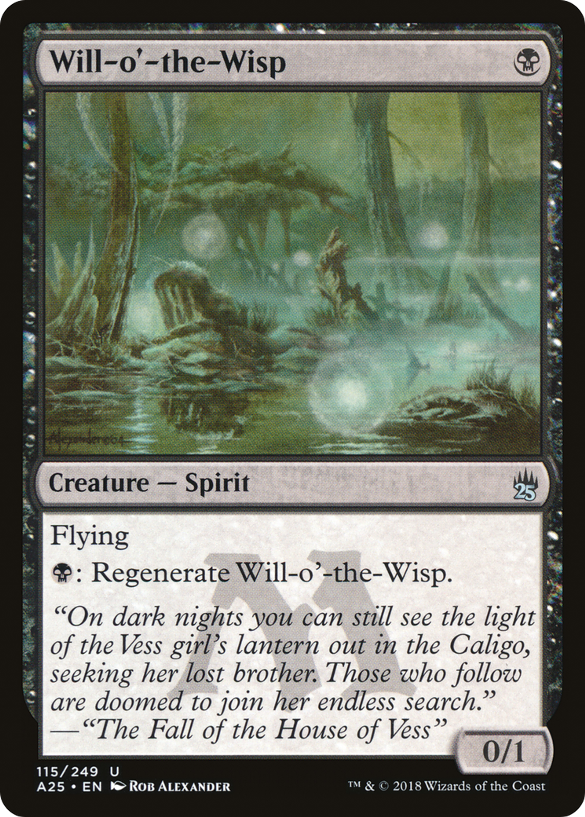 Will-o'-the-Wisp — Masters 25 — Magic: The Gathering