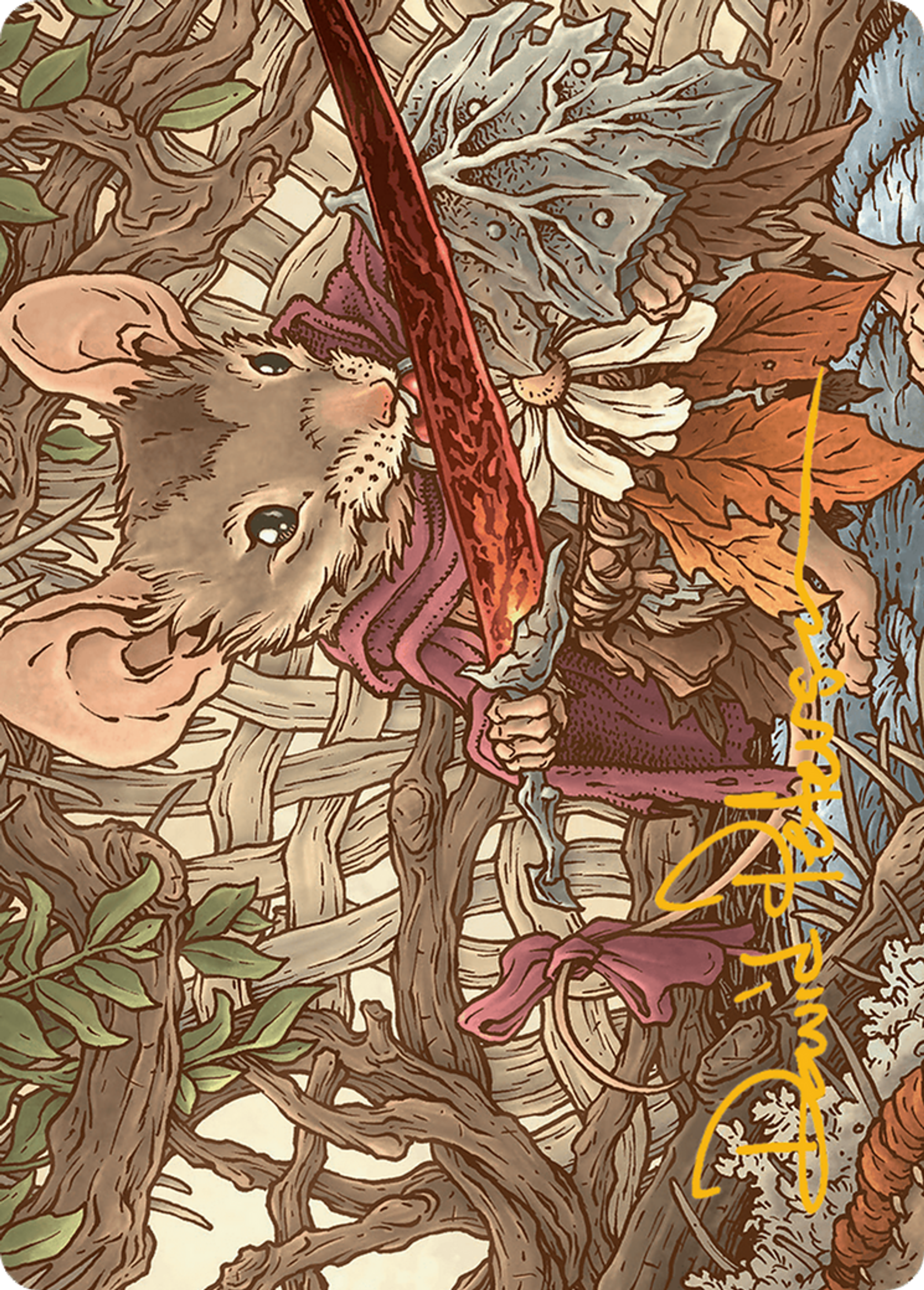 Mabel, Heir to Cragflame — Bloomburrow Art Series — Magic: The Gathering