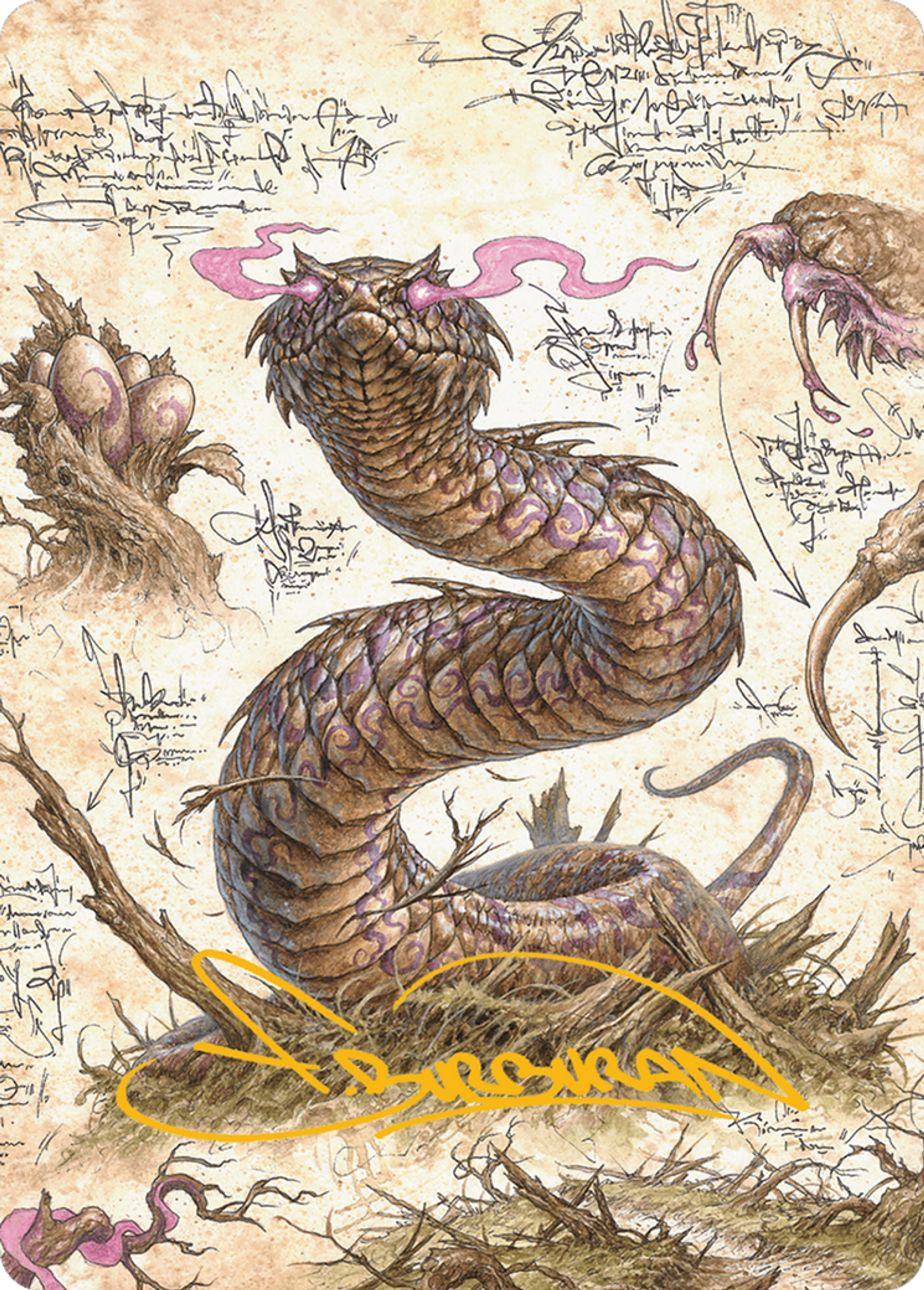 Rottenmouth Viper — Bloomburrow Art Series — Magic: The Gathering