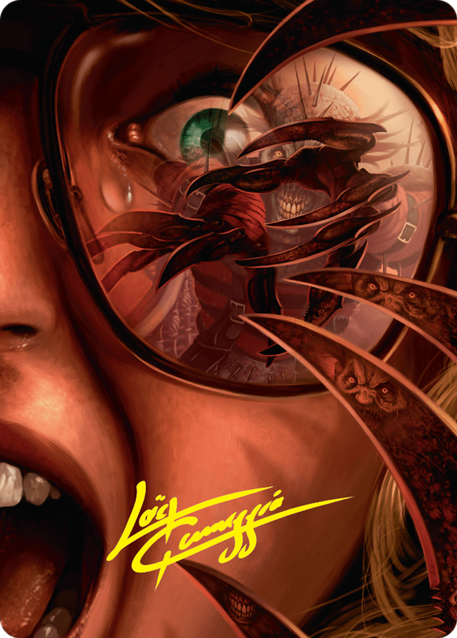 Razorkin Needlehead — Duskmourn: House of Horror Art Series — Magic: The Gathering