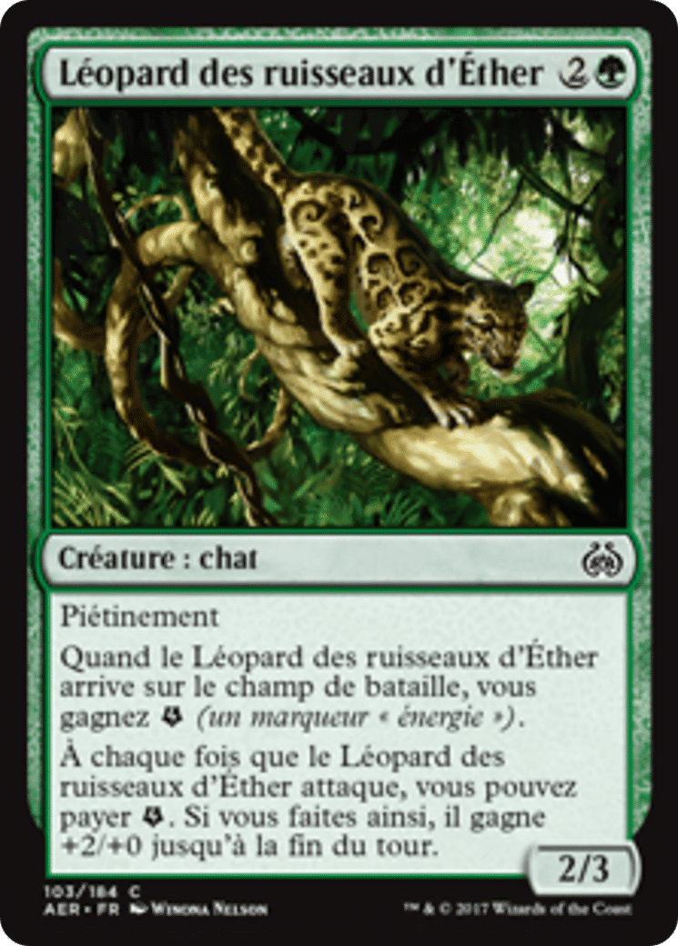 Léopard des ruisseaux d'Éther — Aether Revolt — Magic: The Gathering