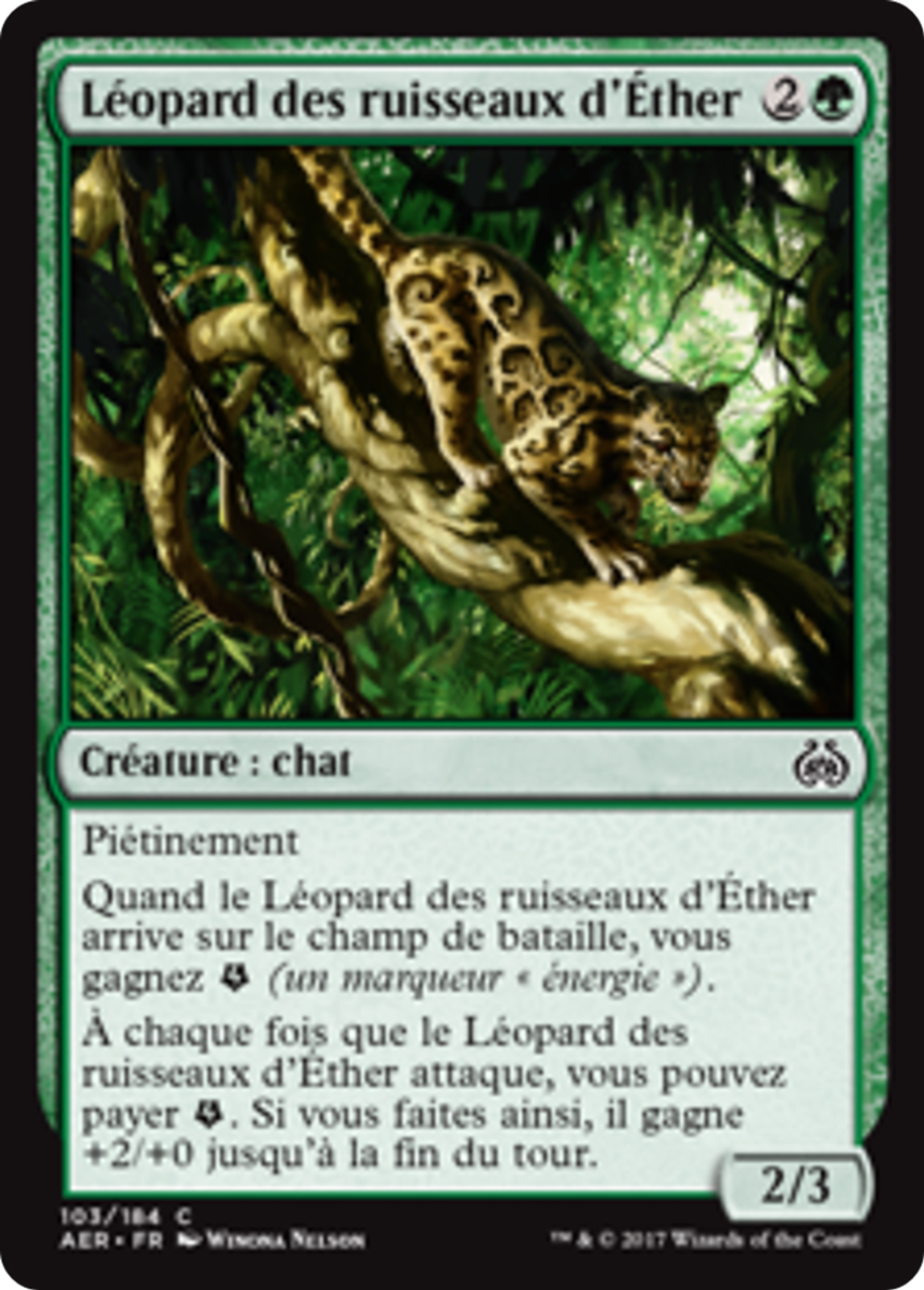 Léopard des ruisseaux d'Éther — Aether Revolt — Magic: The Gathering