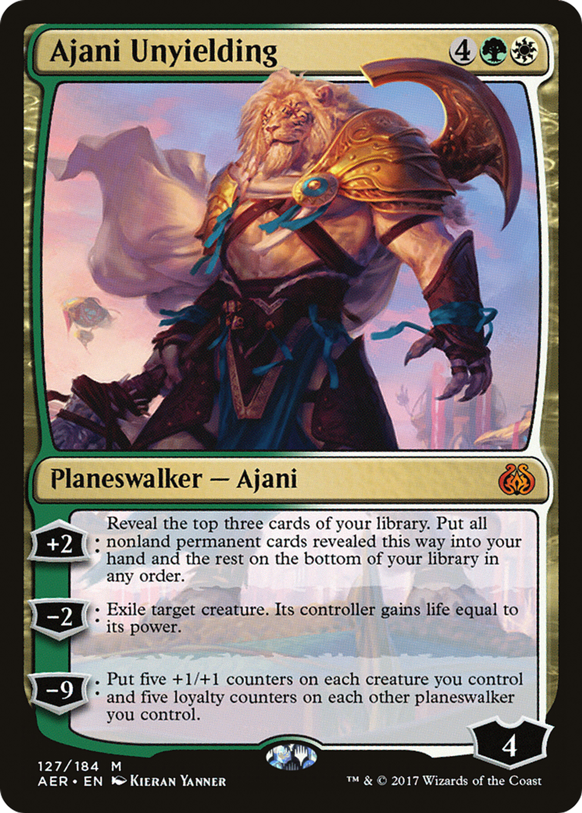 Ajani Unyielding — Aether Revolt — Magic: The Gathering
