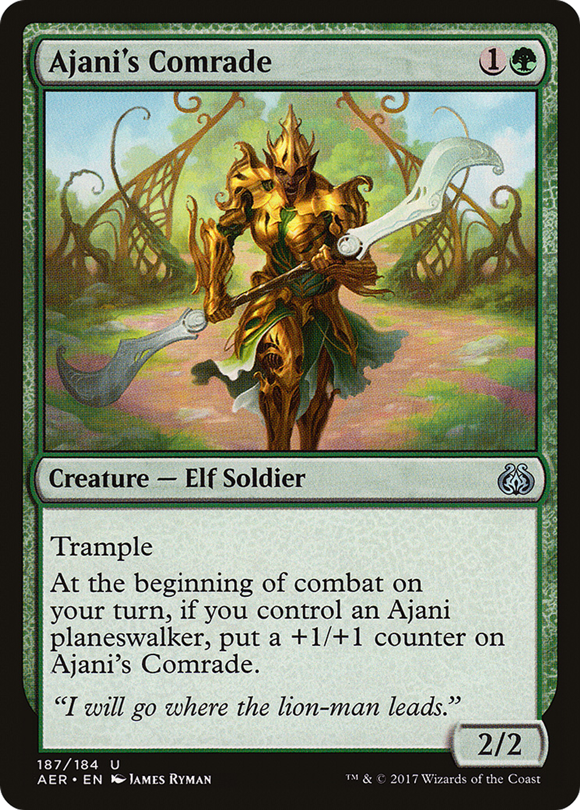 Ajani's Comrade — Aether Revolt — Magic: The Gathering