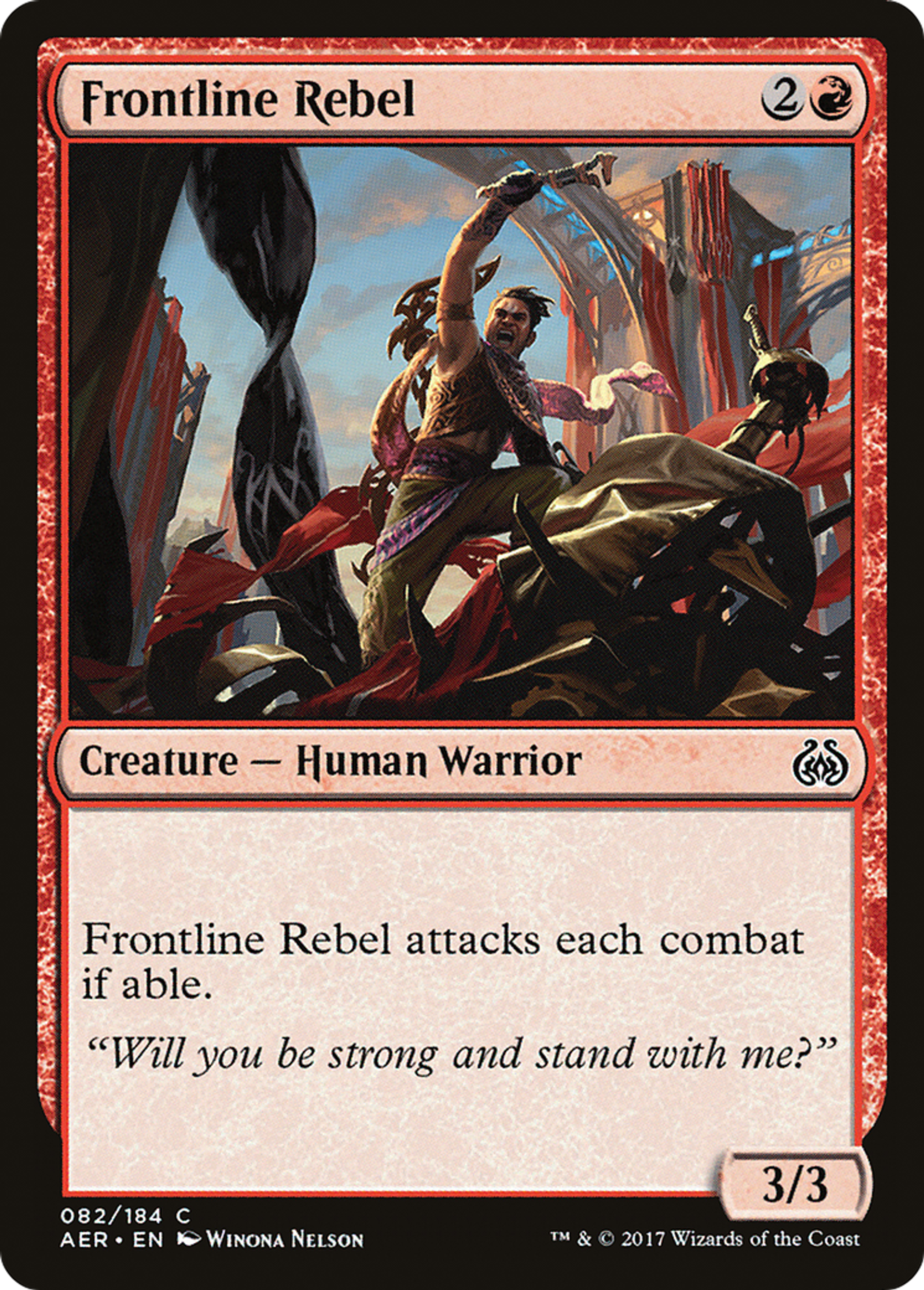 Frontline Rebel — Aether Revolt — Magic: The Gathering