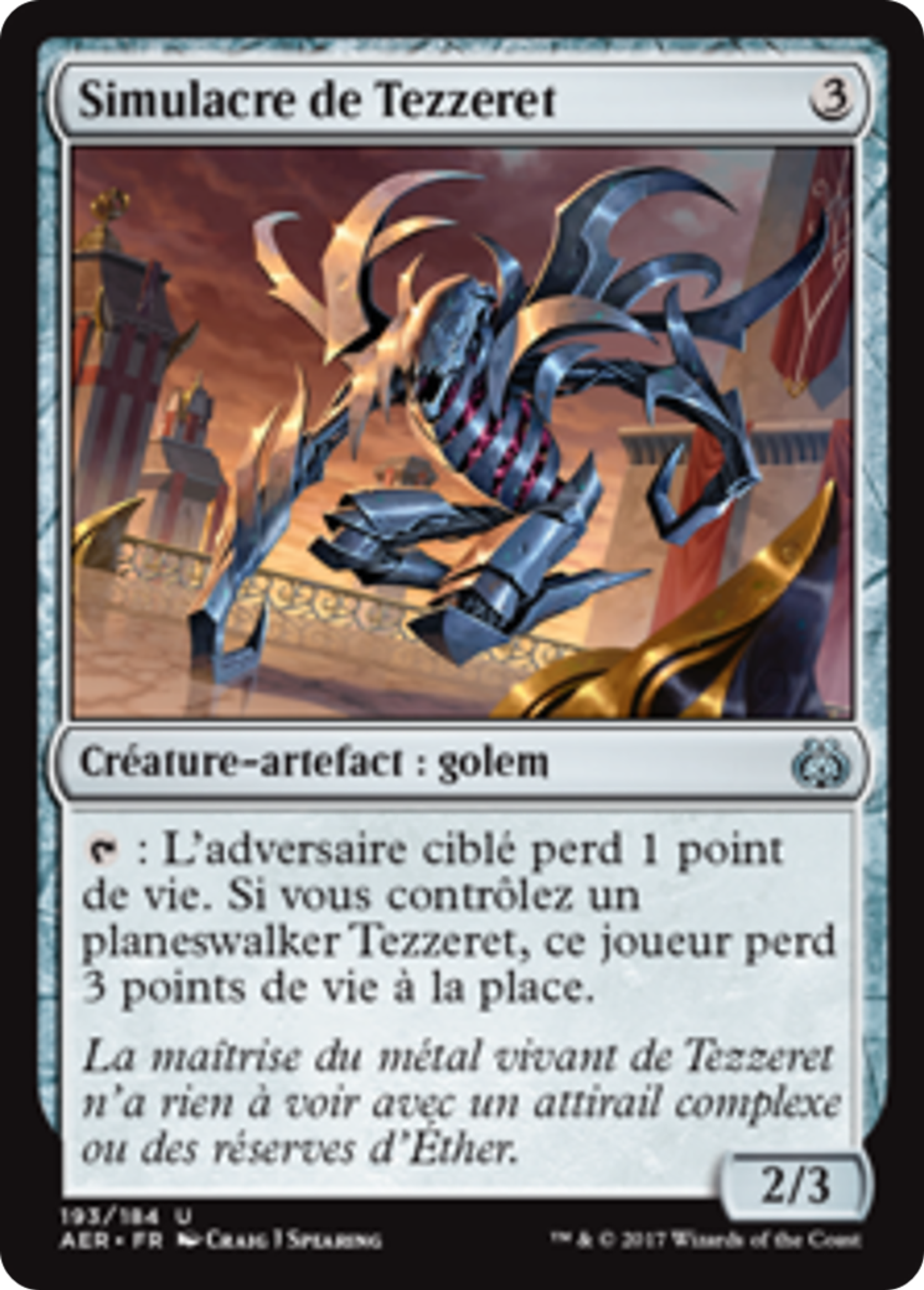 Simulacre de Tezzeret — Aether Revolt — Magic: The Gathering