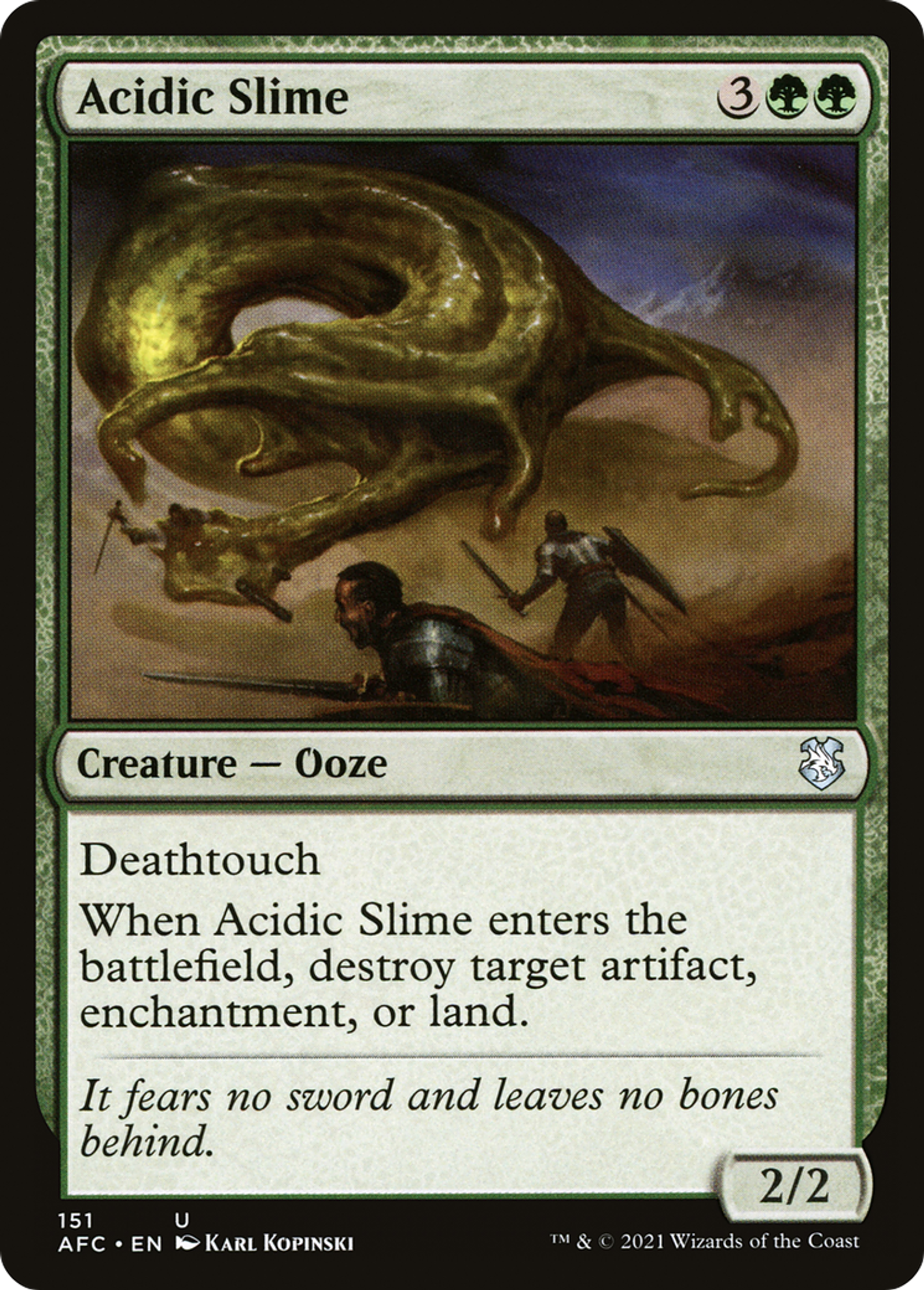 Acidic Slime — Forgotten Realms Commander — Magic: The Gathering