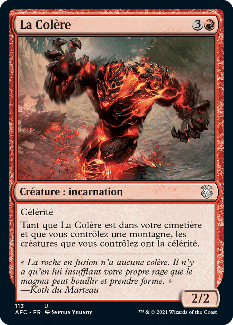La Colère — Forgotten Realms Commander — Magic: The Gathering