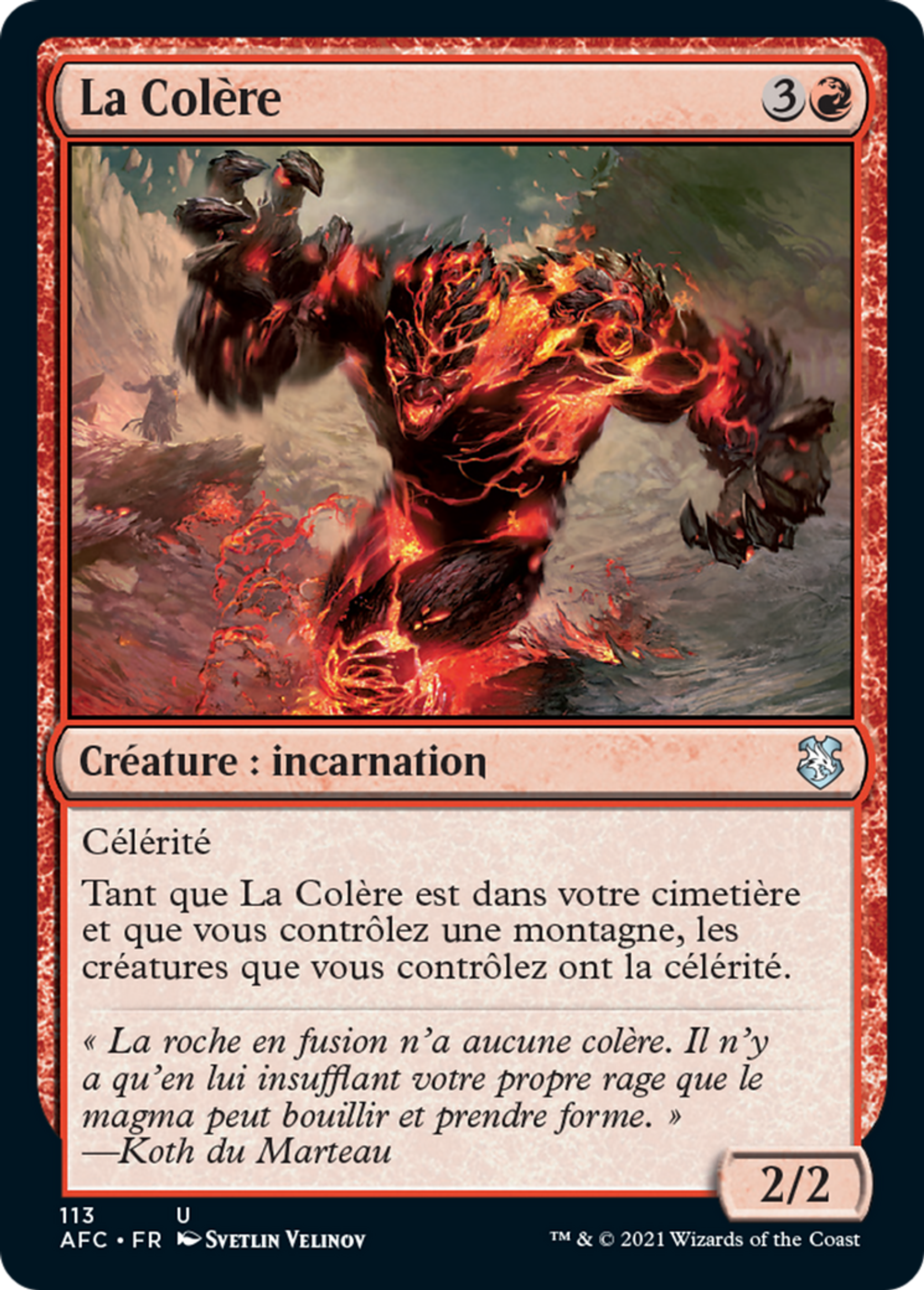 La Colère — Forgotten Realms Commander — Magic: The Gathering