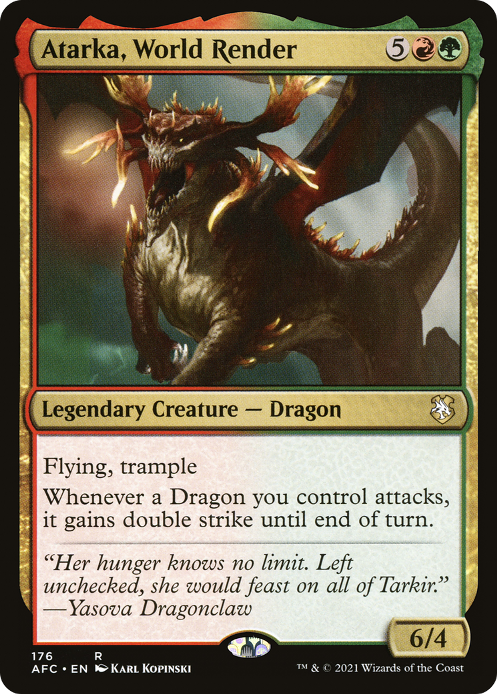 Atarka, World Render — Forgotten Realms Commander — Magic: The Gathering