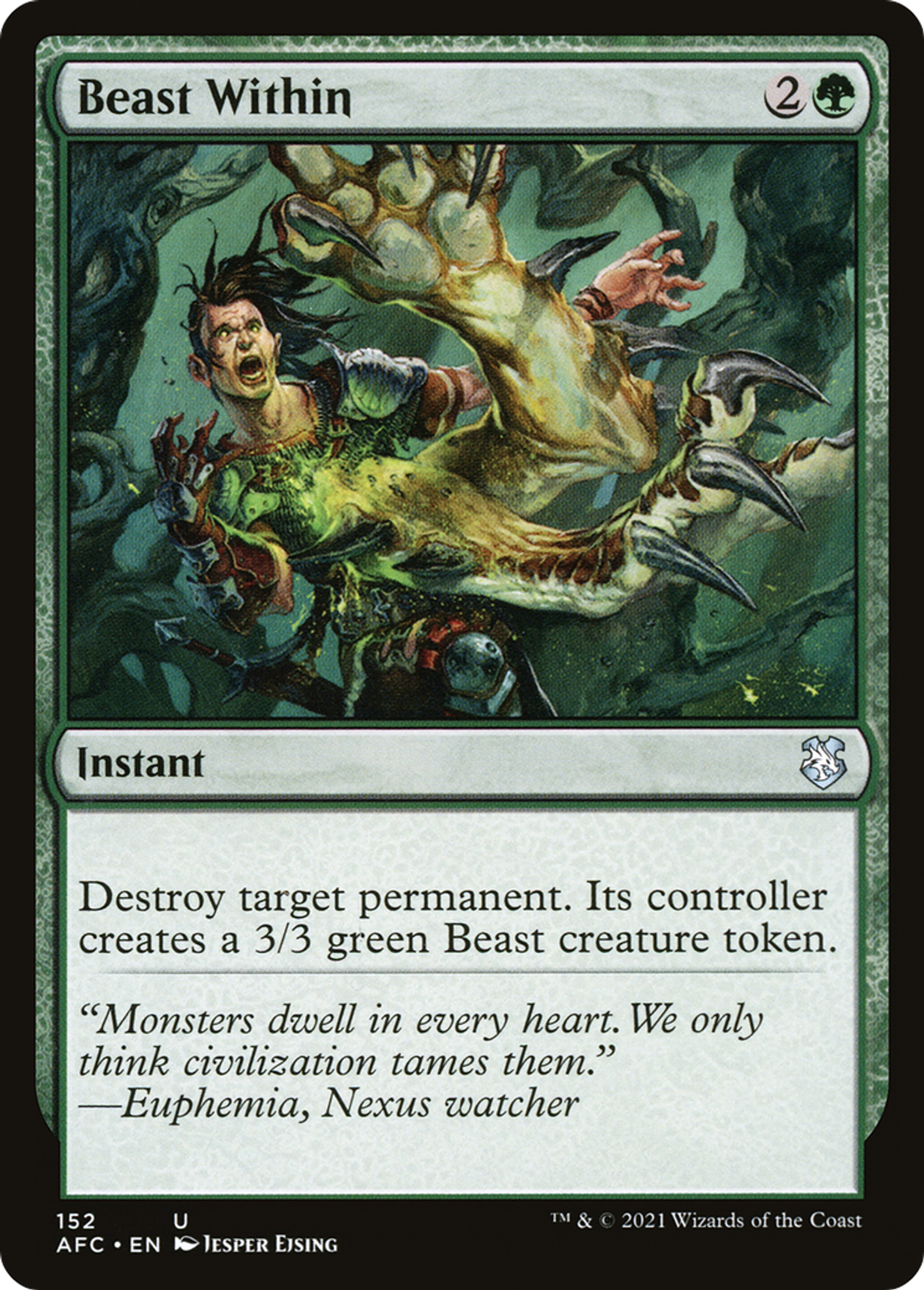 Beast Within — Forgotten Realms Commander — Magic: The Gathering