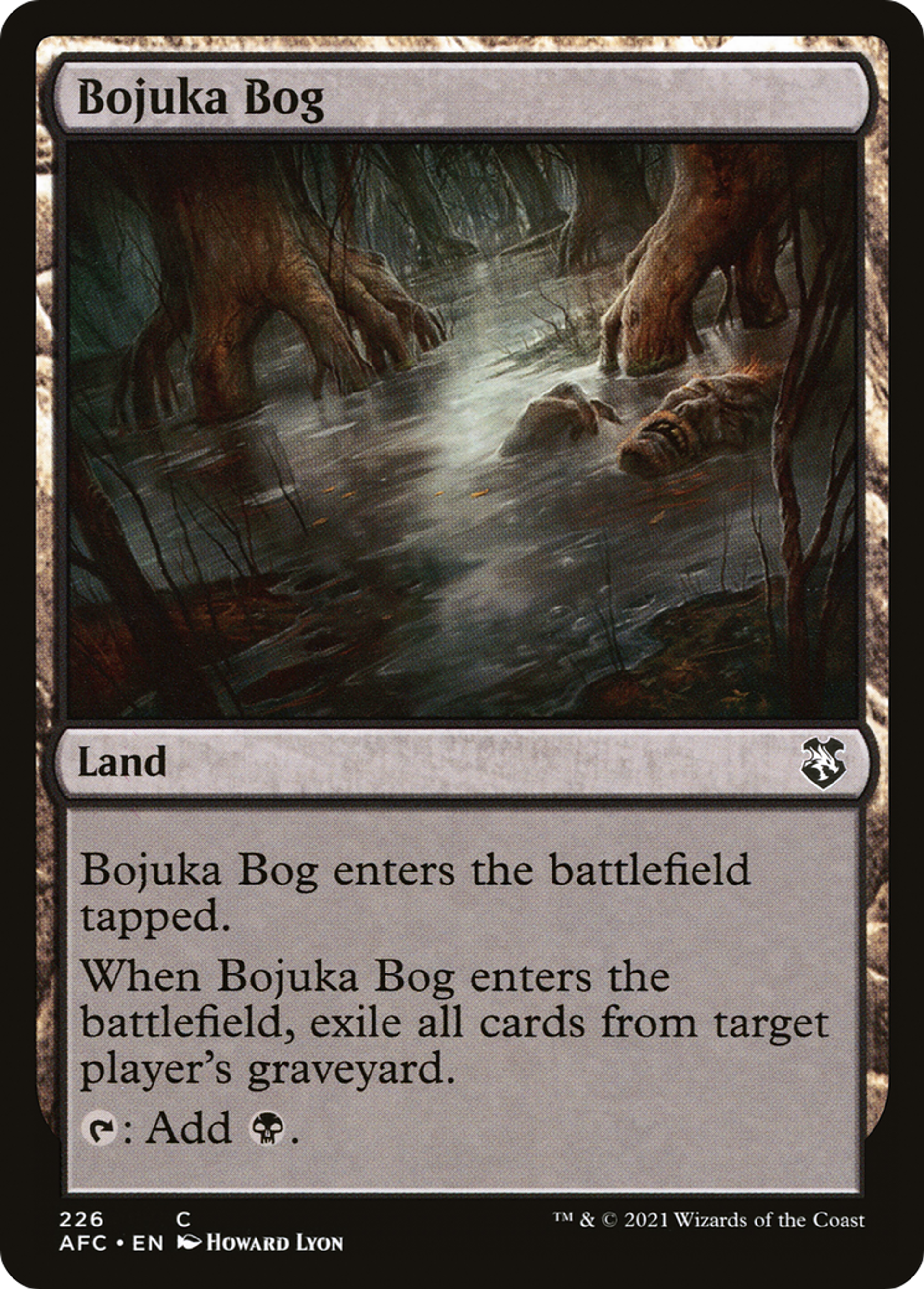 Marécage de Bojuka — Forgotten Realms Commander — Magic: The Gathering