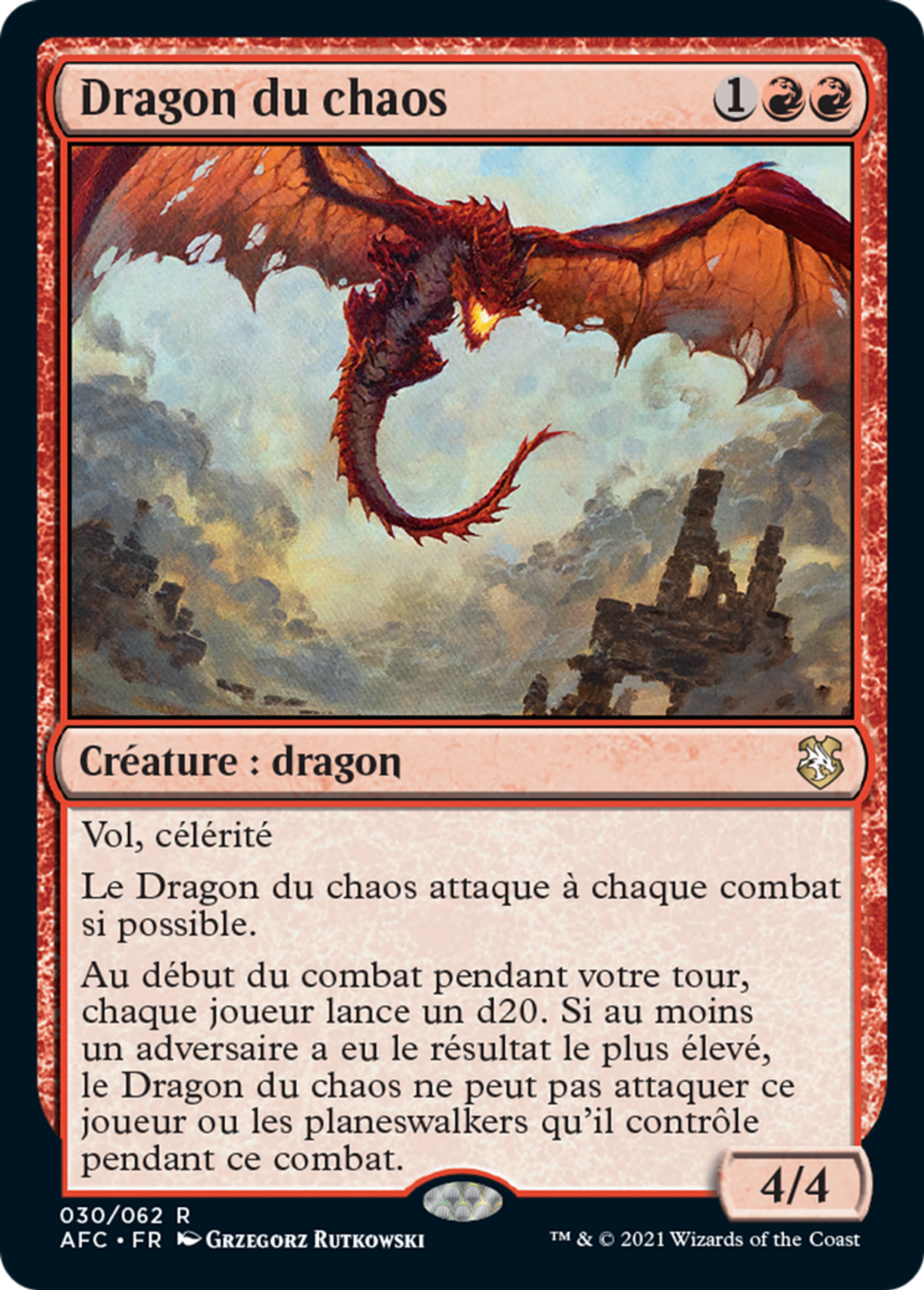 Dragon du chaos — Forgotten Realms Commander — Magic: The Gathering