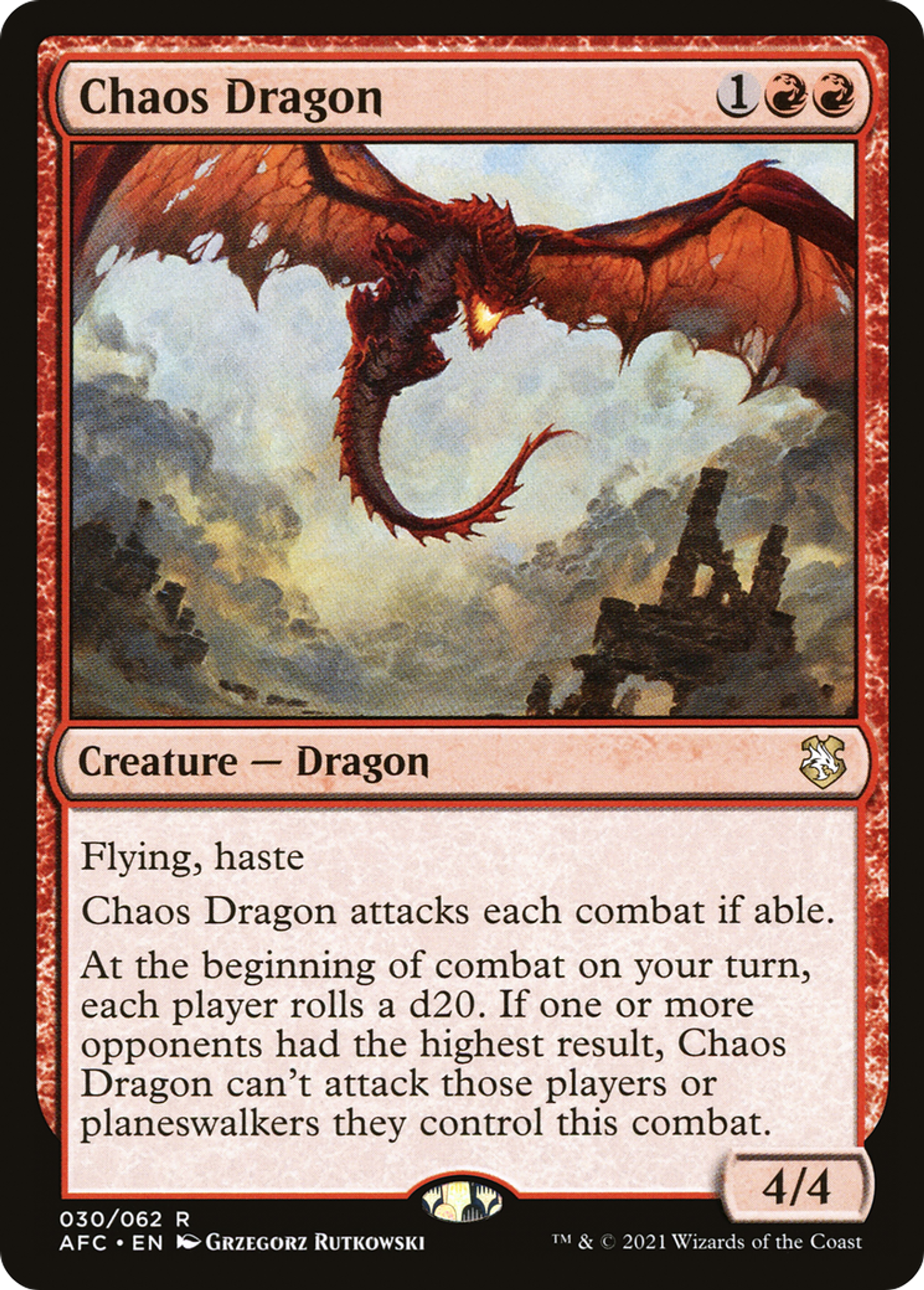 Chaos Dragon — Forgotten Realms Commander — Magic: The Gathering