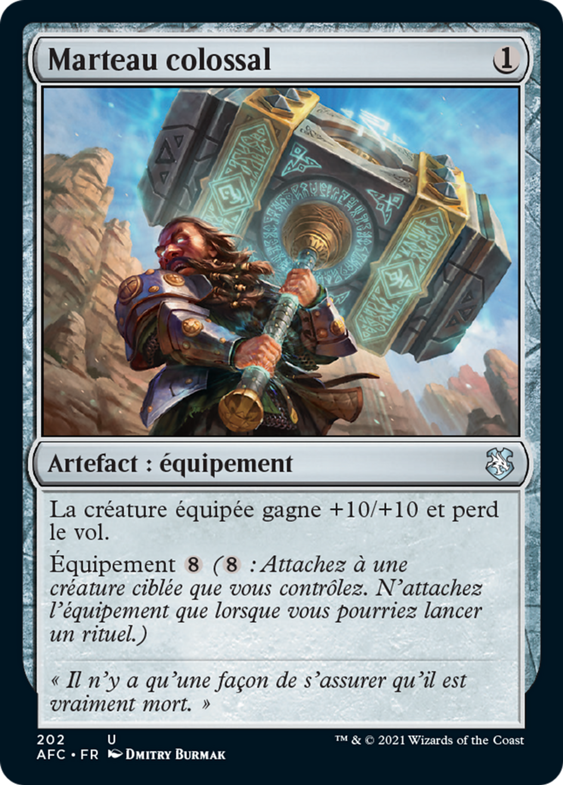 Marteau colossal — Forgotten Realms Commander — Magic: The Gathering