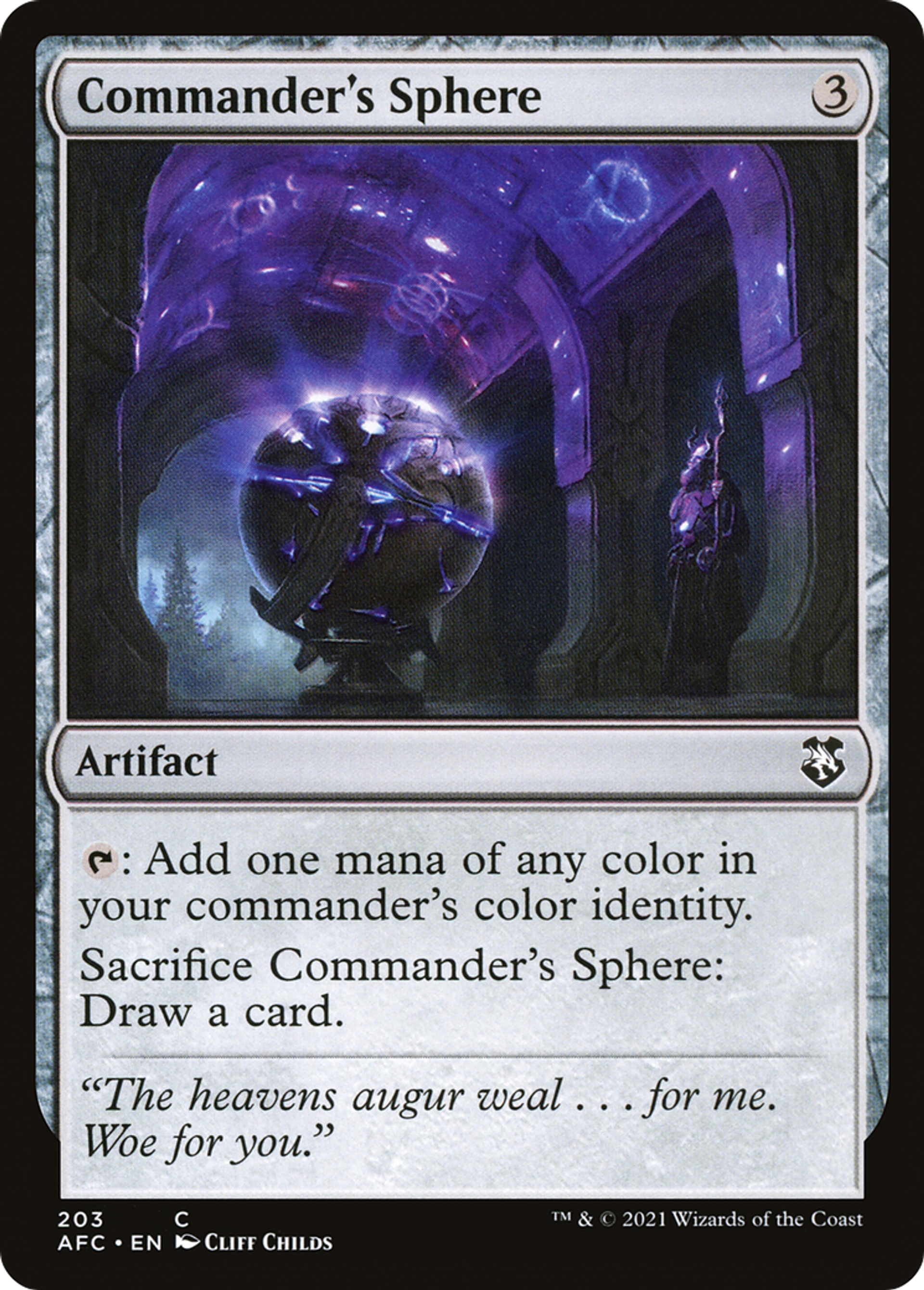 Sphère du commandant — Forgotten Realms Commander — Magic: The Gathering