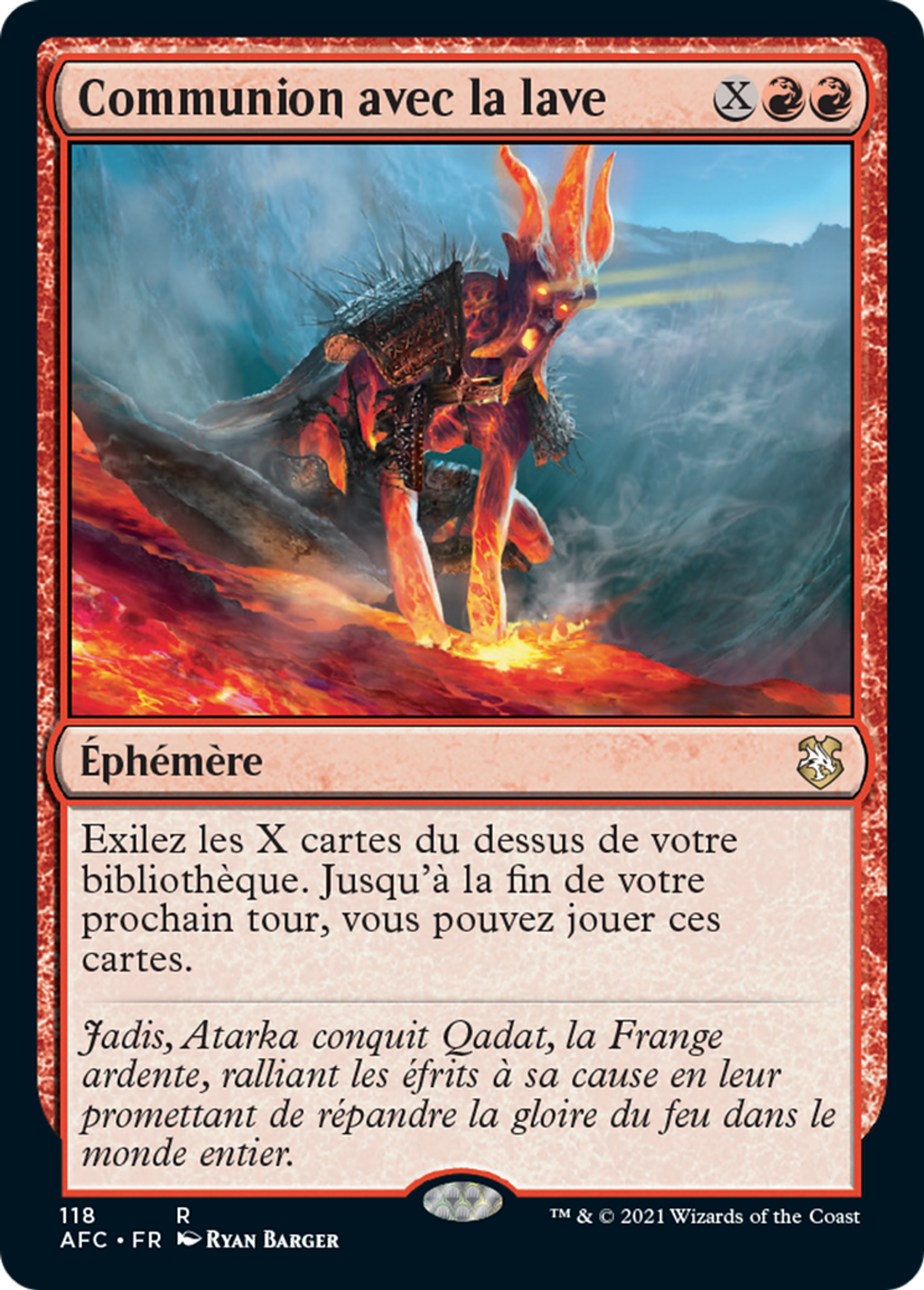 Communion avec la lave — Forgotten Realms Commander — Magic: The Gathering