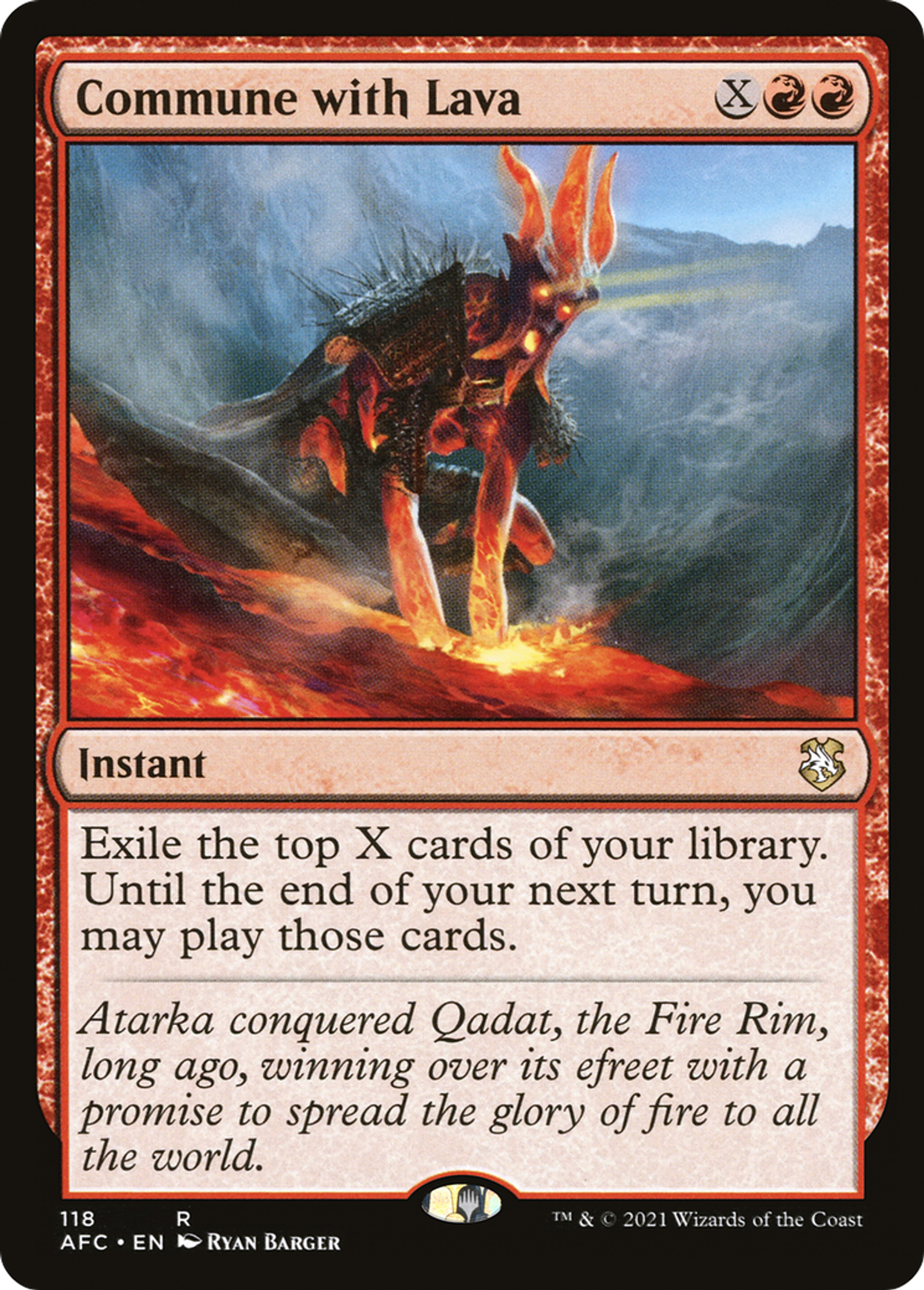 Commune with Lava — Forgotten Realms Commander — Magic: The Gathering