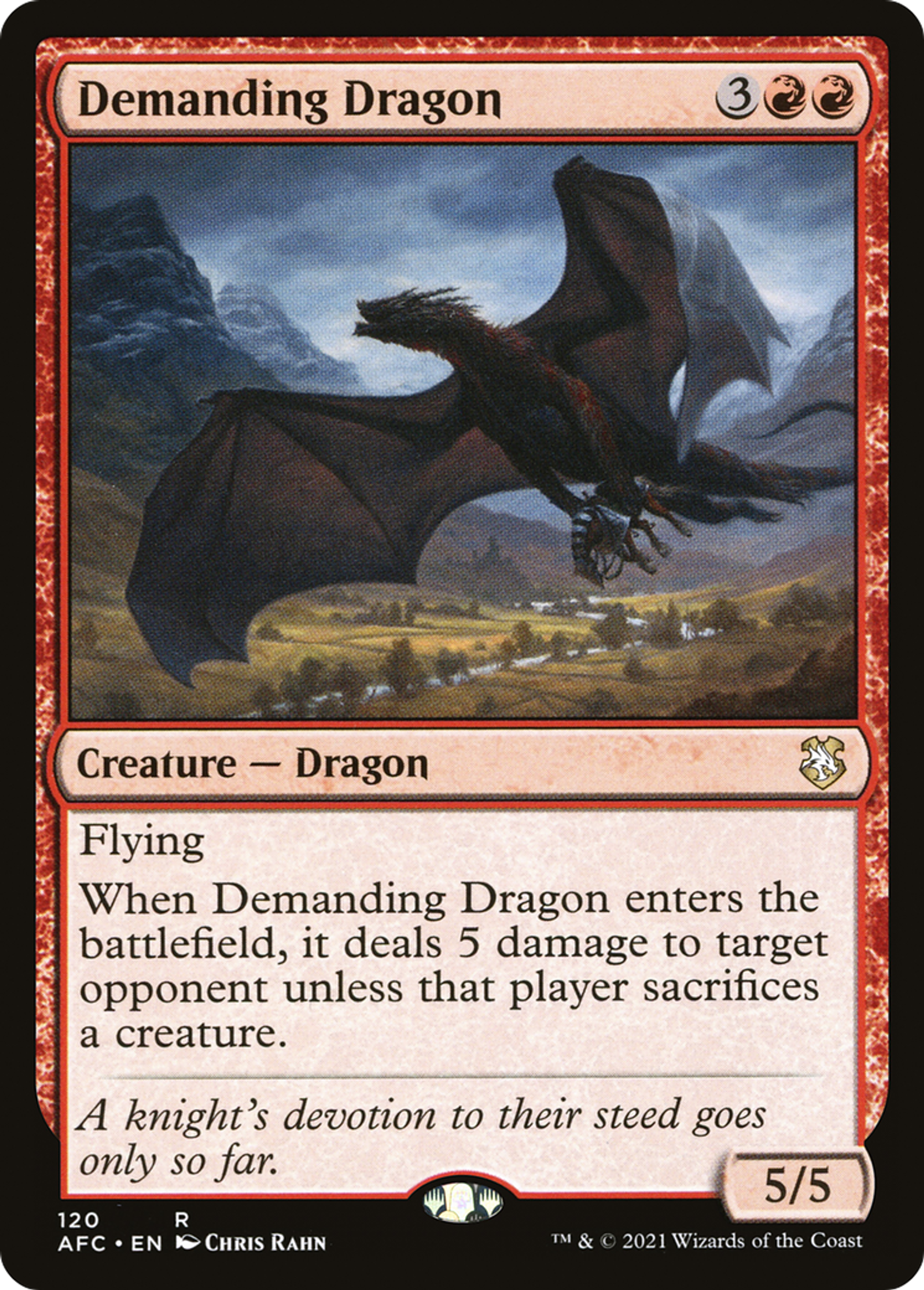 Demanding Dragon — Forgotten Realms Commander — Magic: The Gathering