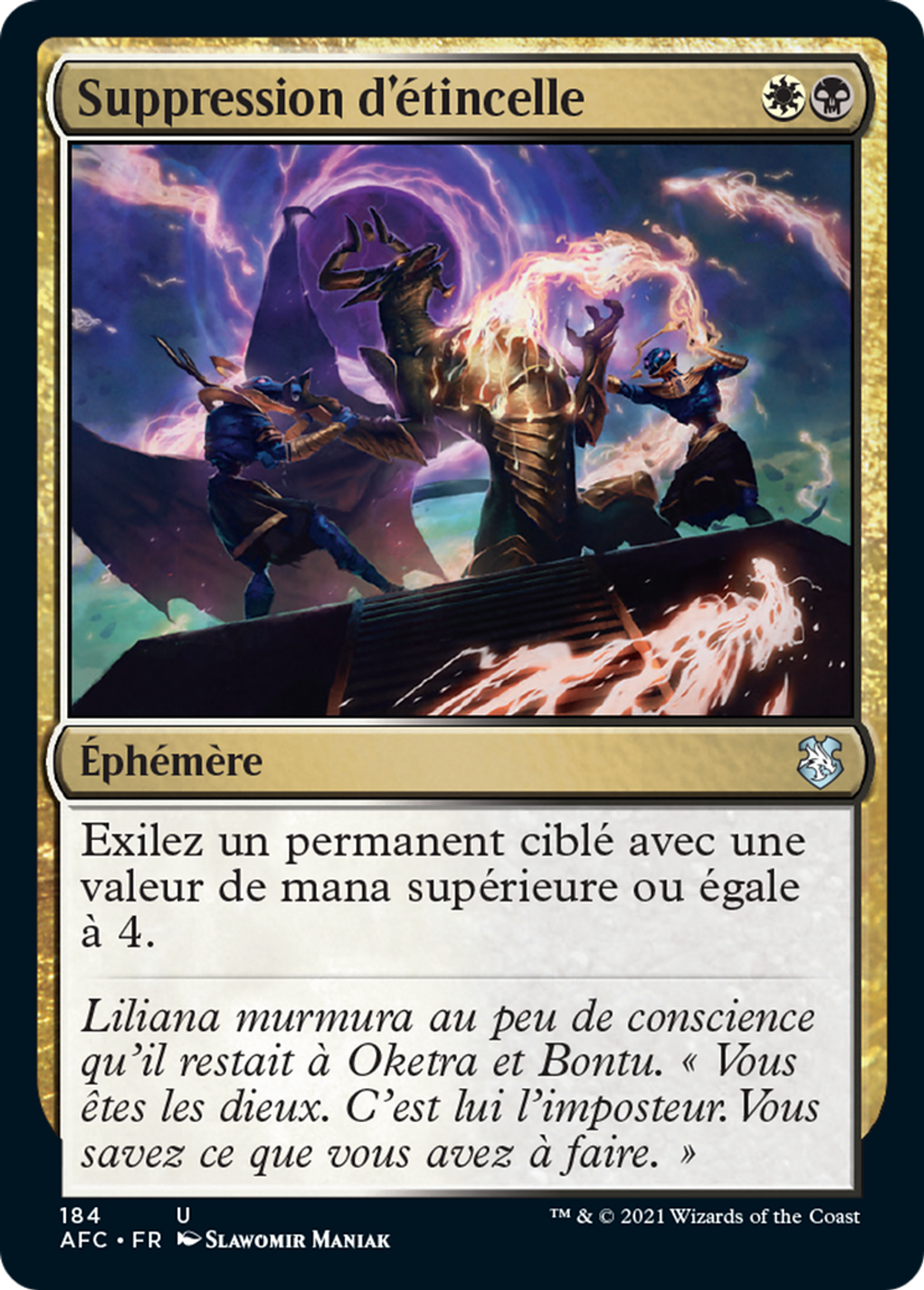 Suppression d'étincelle — Forgotten Realms Commander — Magic: The Gathering