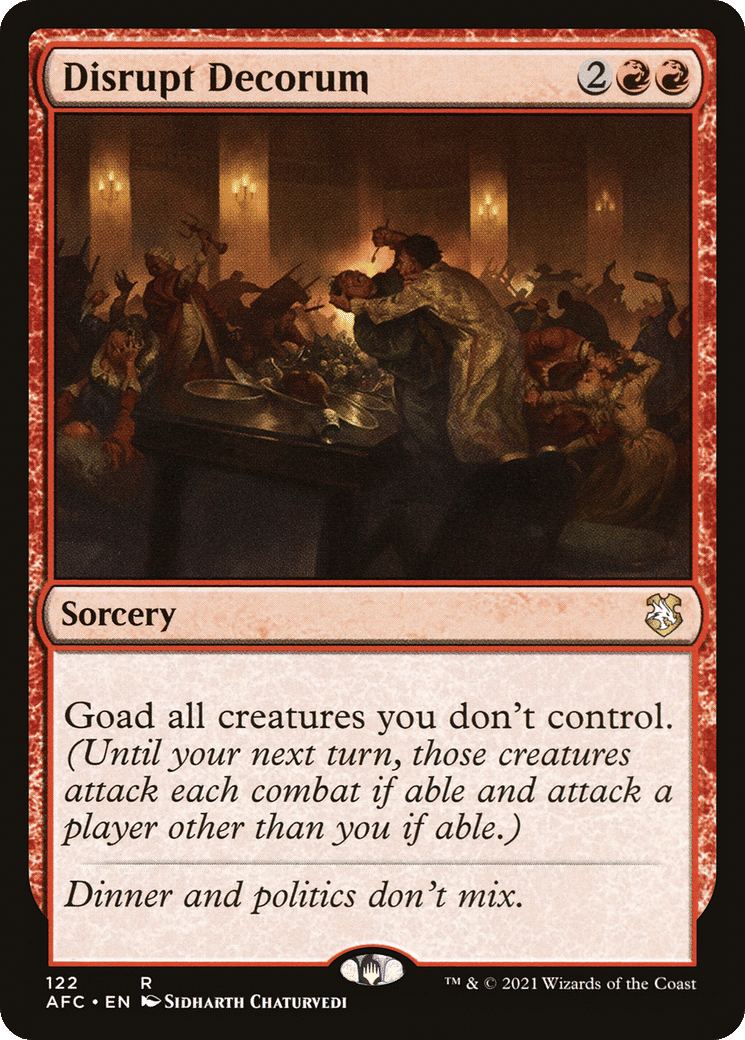 Disrupt Decorum — Forgotten Realms Commander — Magic: The Gathering