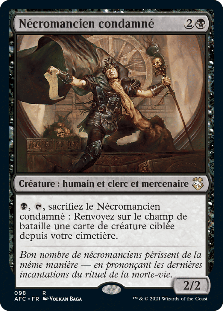 Nécromancien condamné — Forgotten Realms Commander — Magic: The Gathering