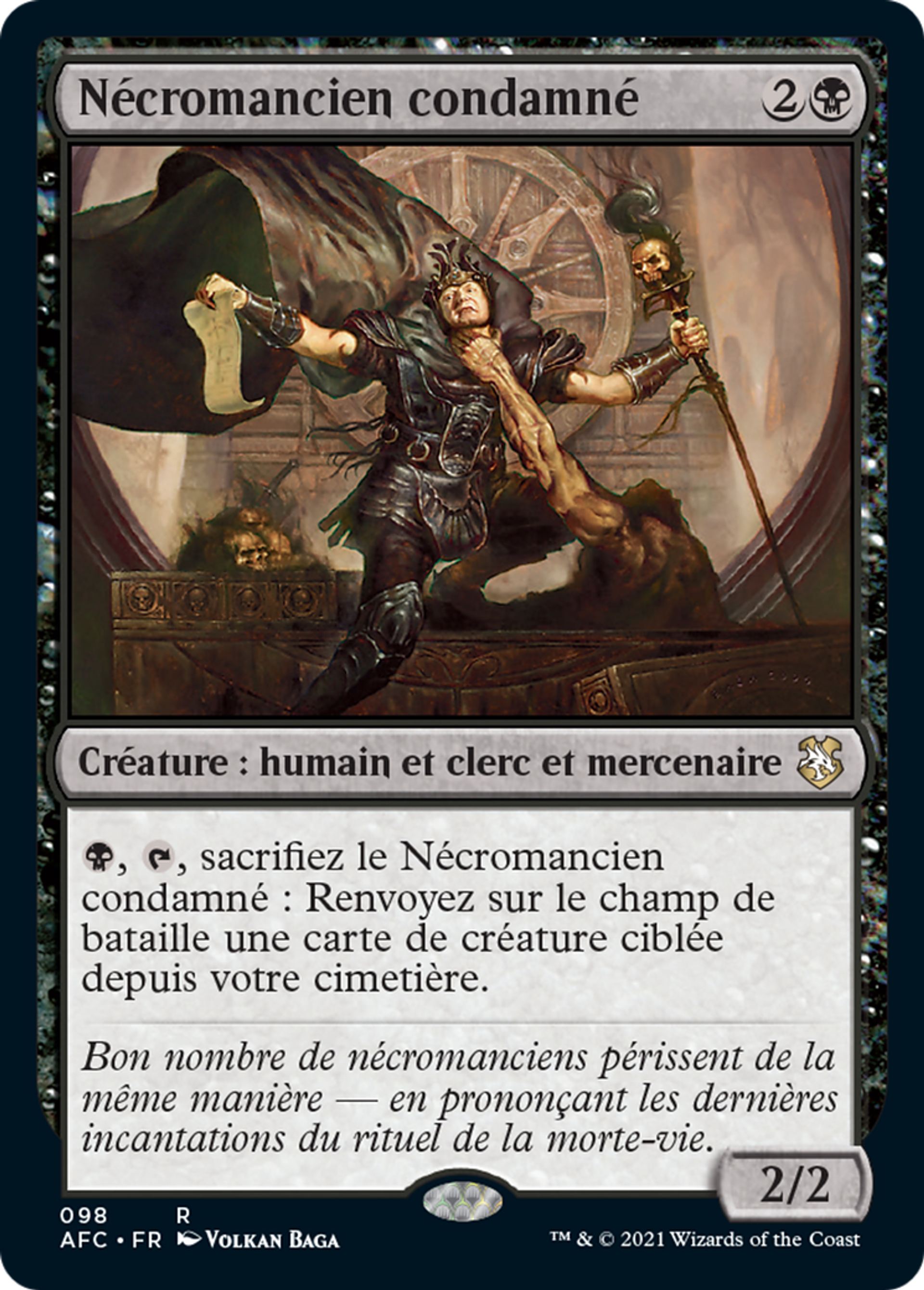 Nécromancien condamné — Forgotten Realms Commander — Magic: The Gathering