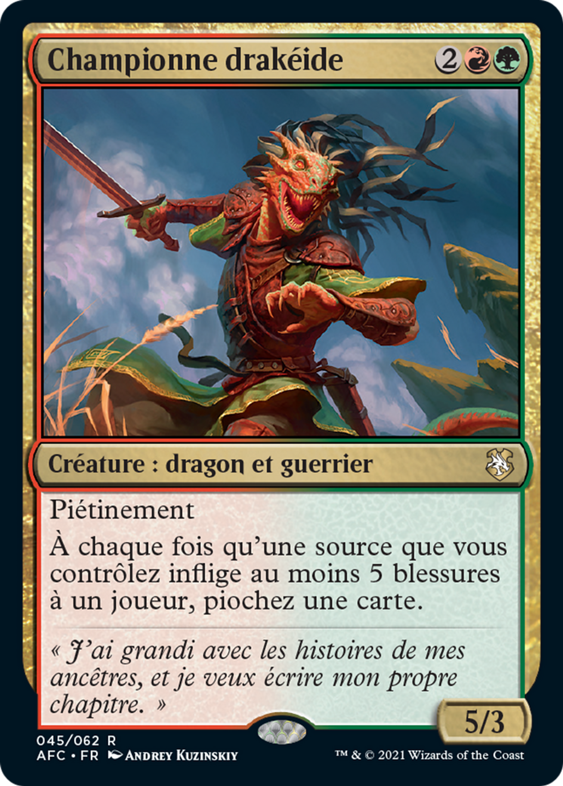 Championne drakéide — Forgotten Realms Commander — Magic: The Gathering