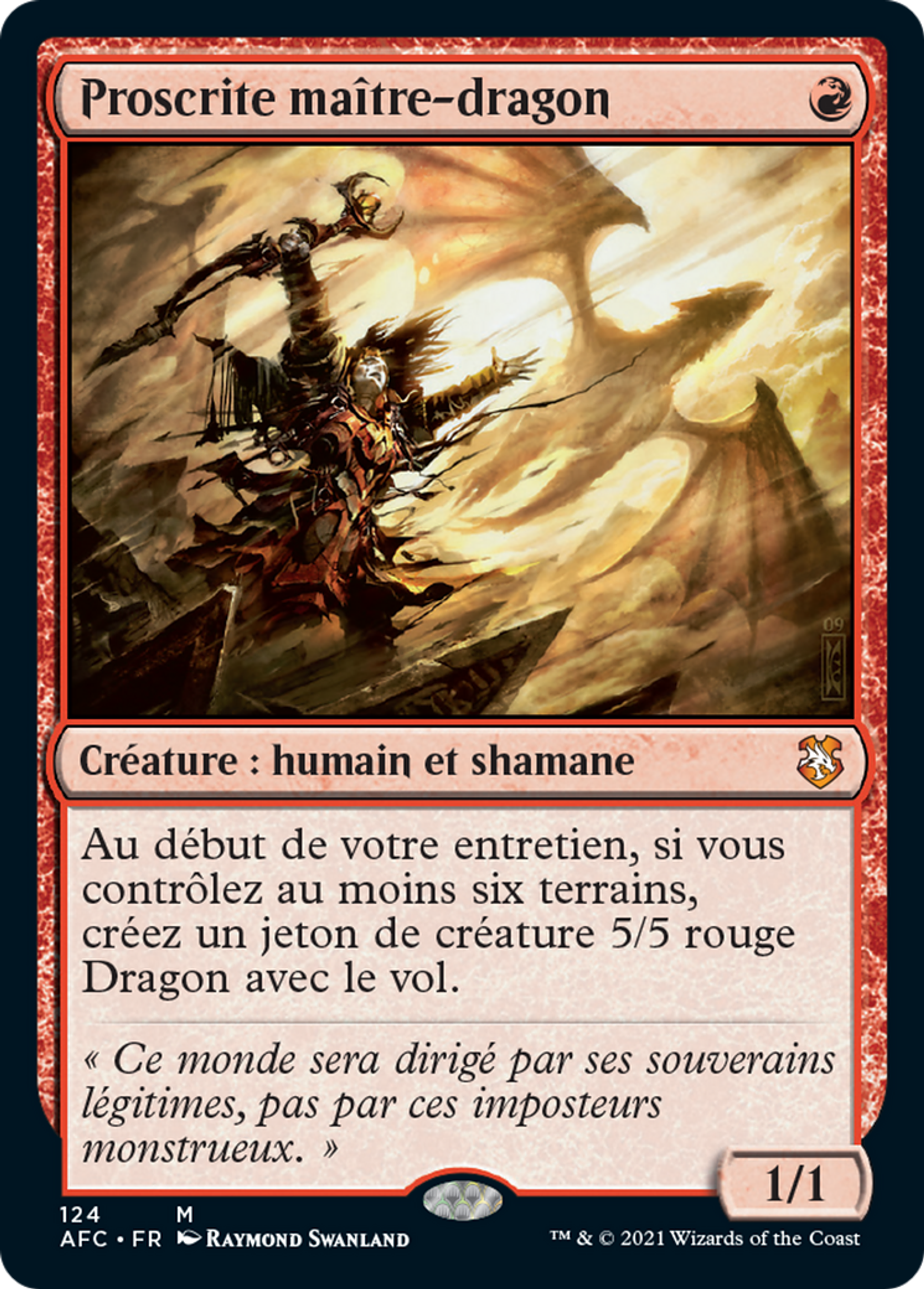 Proscrite maître-dragon — Forgotten Realms Commander — Magic: The Gathering