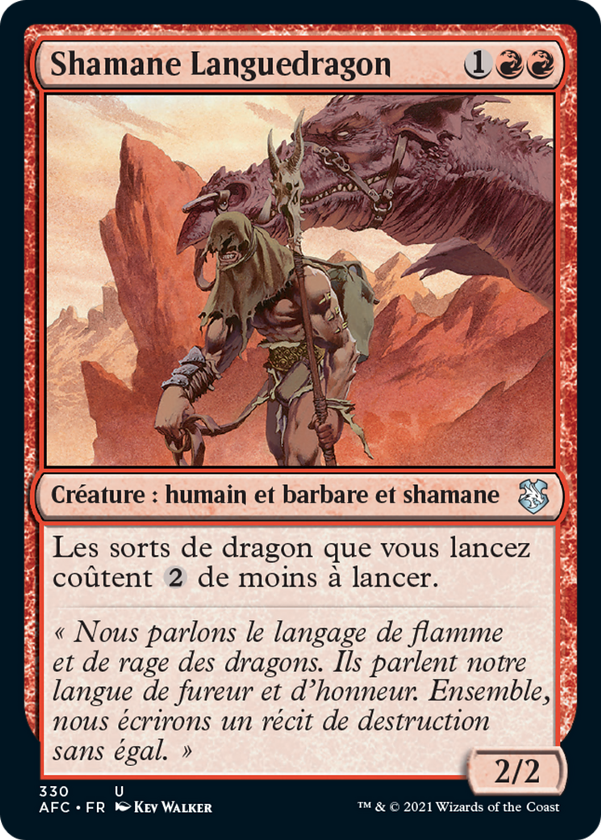 Shamane languedragon — Forgotten Realms Commander — Magic: The Gathering