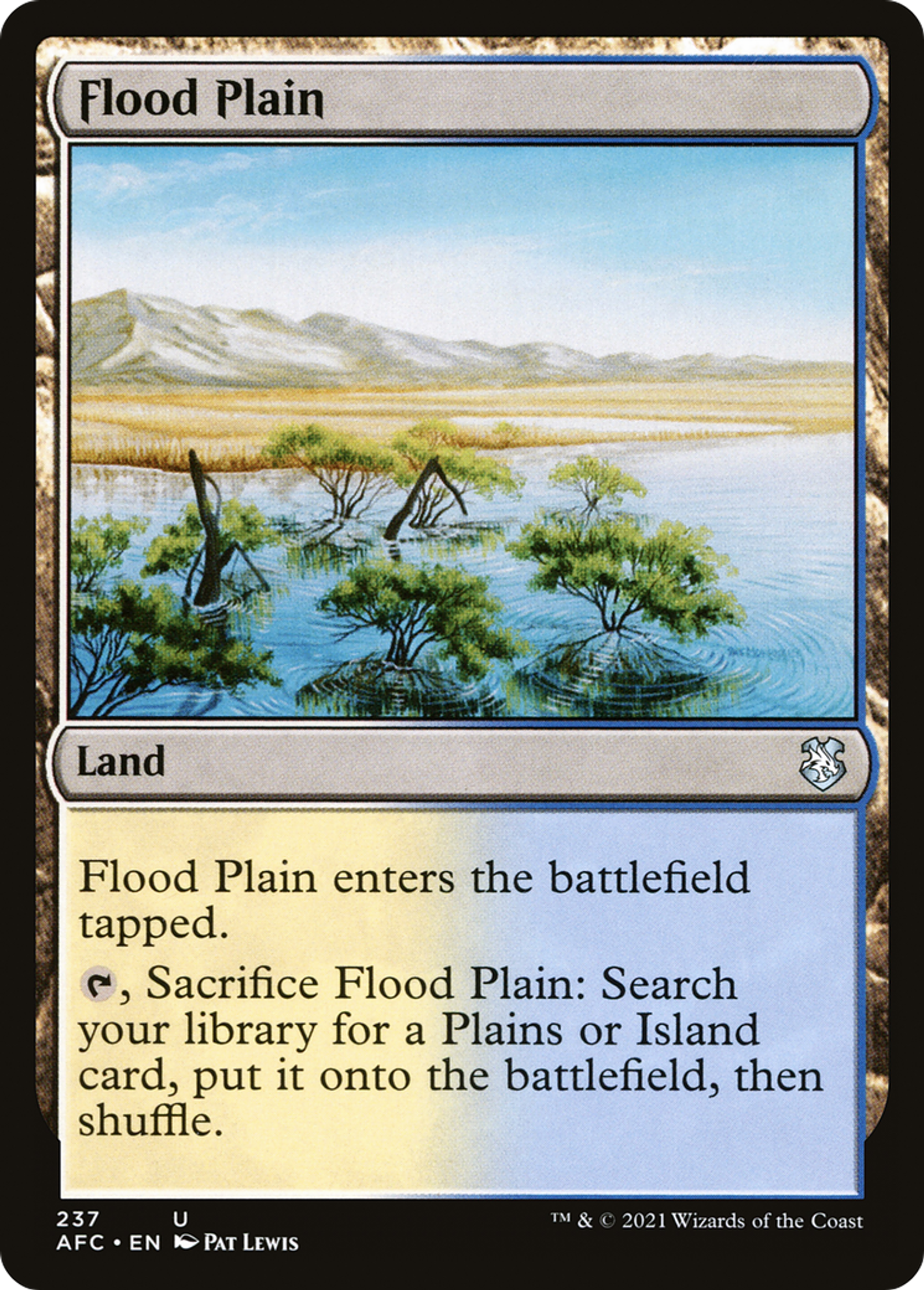 Plaine inondée — Forgotten Realms Commander — Magic: The Gathering