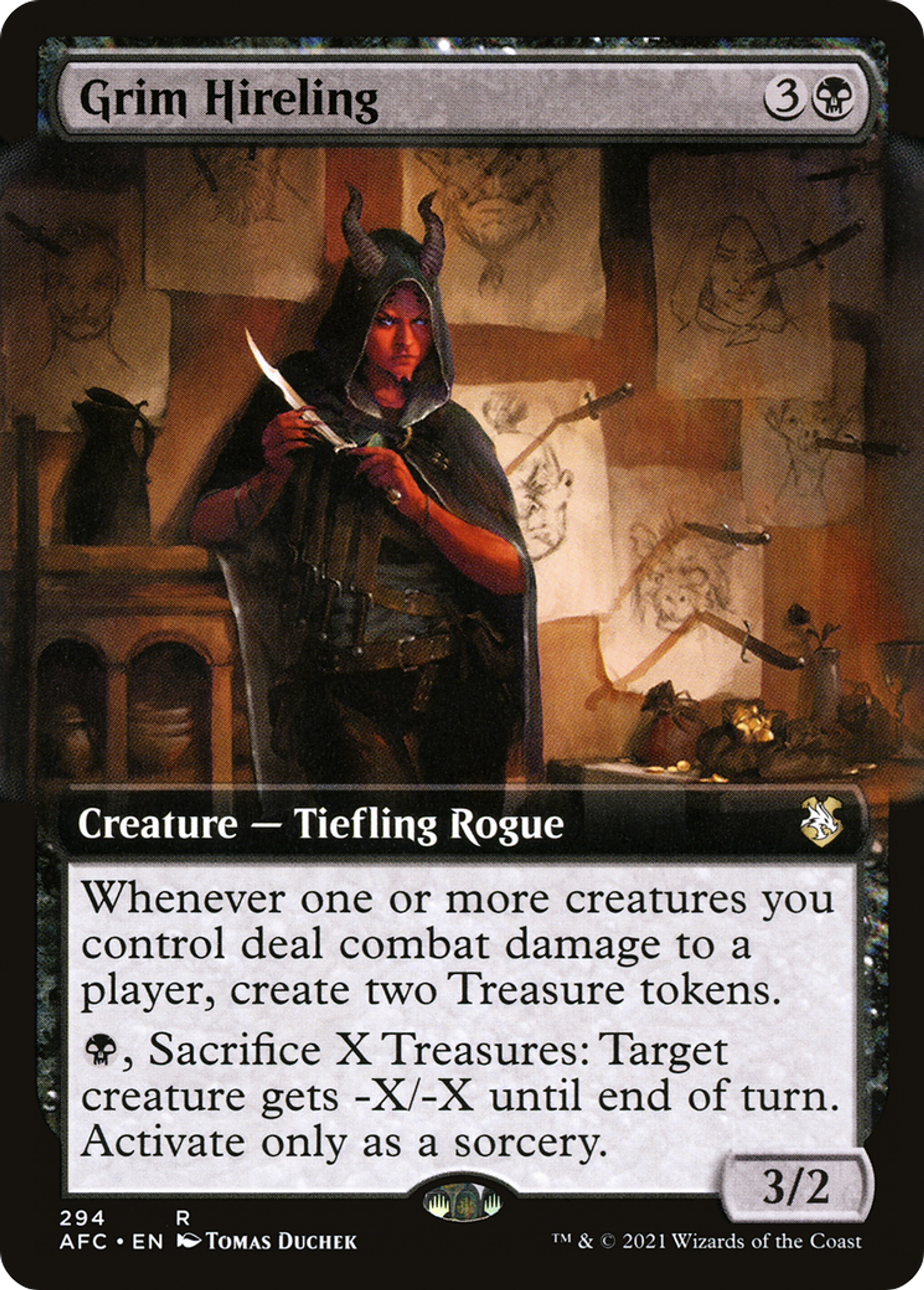 Grim Hireling — Forgotten Realms Commander — Magic: The Gathering