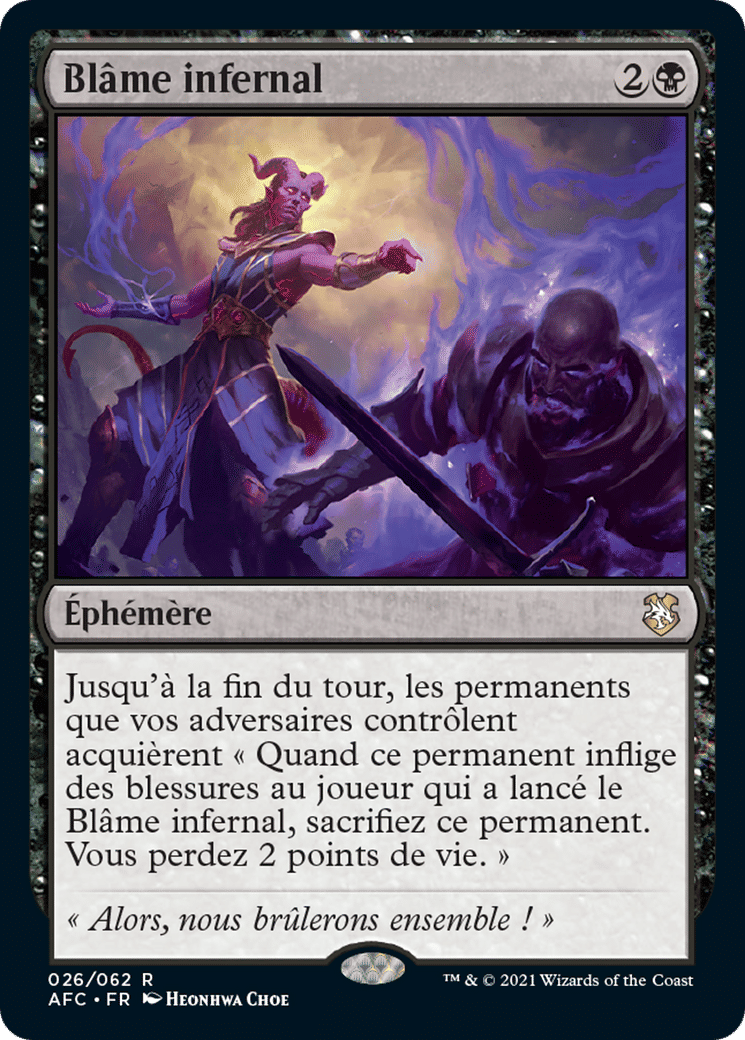 Blâme infernal — Forgotten Realms Commander — Magic: The Gathering