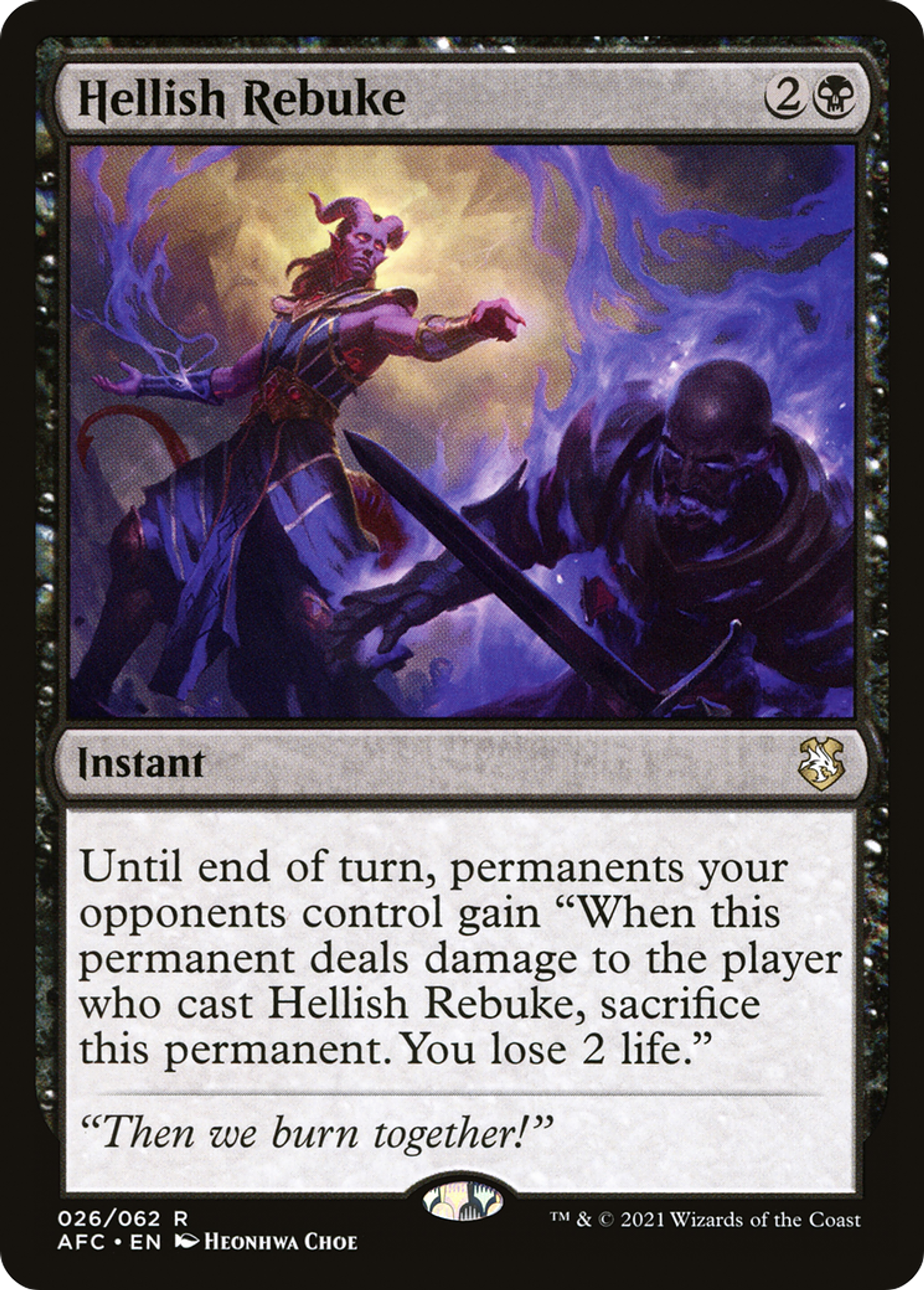 Blâme infernal — Forgotten Realms Commander — Magic: The Gathering