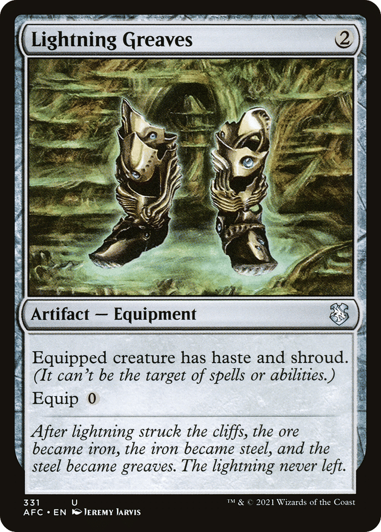 Lightning Greaves — Forgotten Realms Commander — Magic: The Gathering